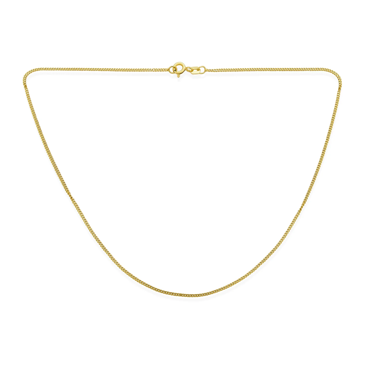 Unisex 2MM Miami Cuban Curb Chain Necklace 14K Gold Plated - Image 2
