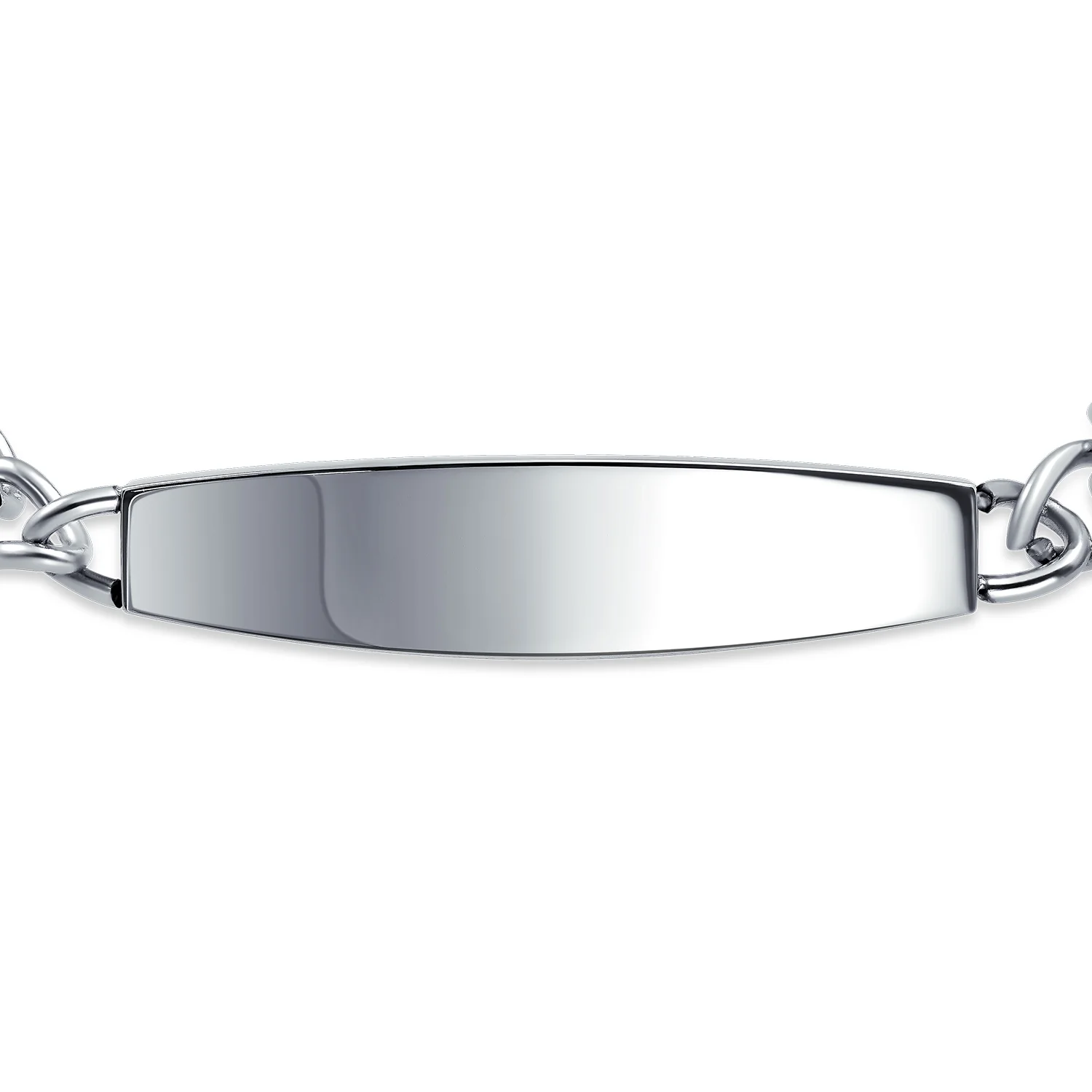 Lightweight Red Medical Identification Blank Medical ID Curb Link Bracelet Stainless Steel 7.5 Inch - Image 16