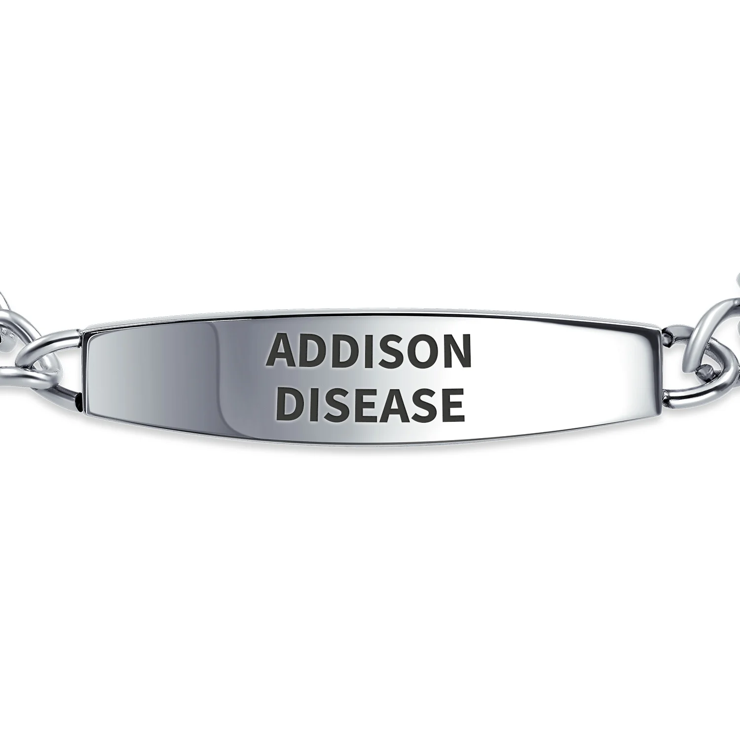 Lightweight Red Medical Identification Blank Medical ID Curb Link Bracelet Stainless Steel 7.5 Inch - Image 22