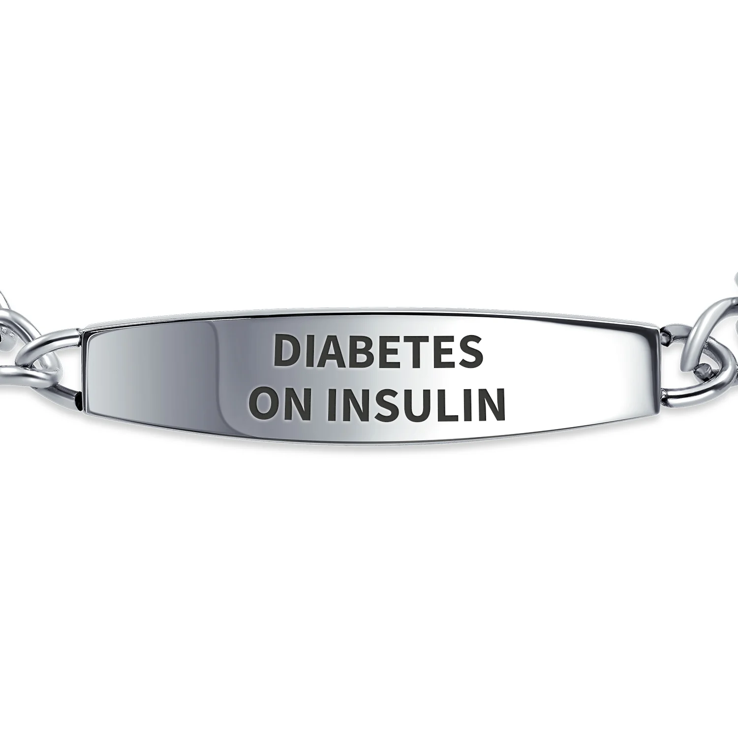 Lightweight Red Medical Identification Blank Medical ID Curb Link Bracelet Stainless Steel 7.5 Inch - Image 24