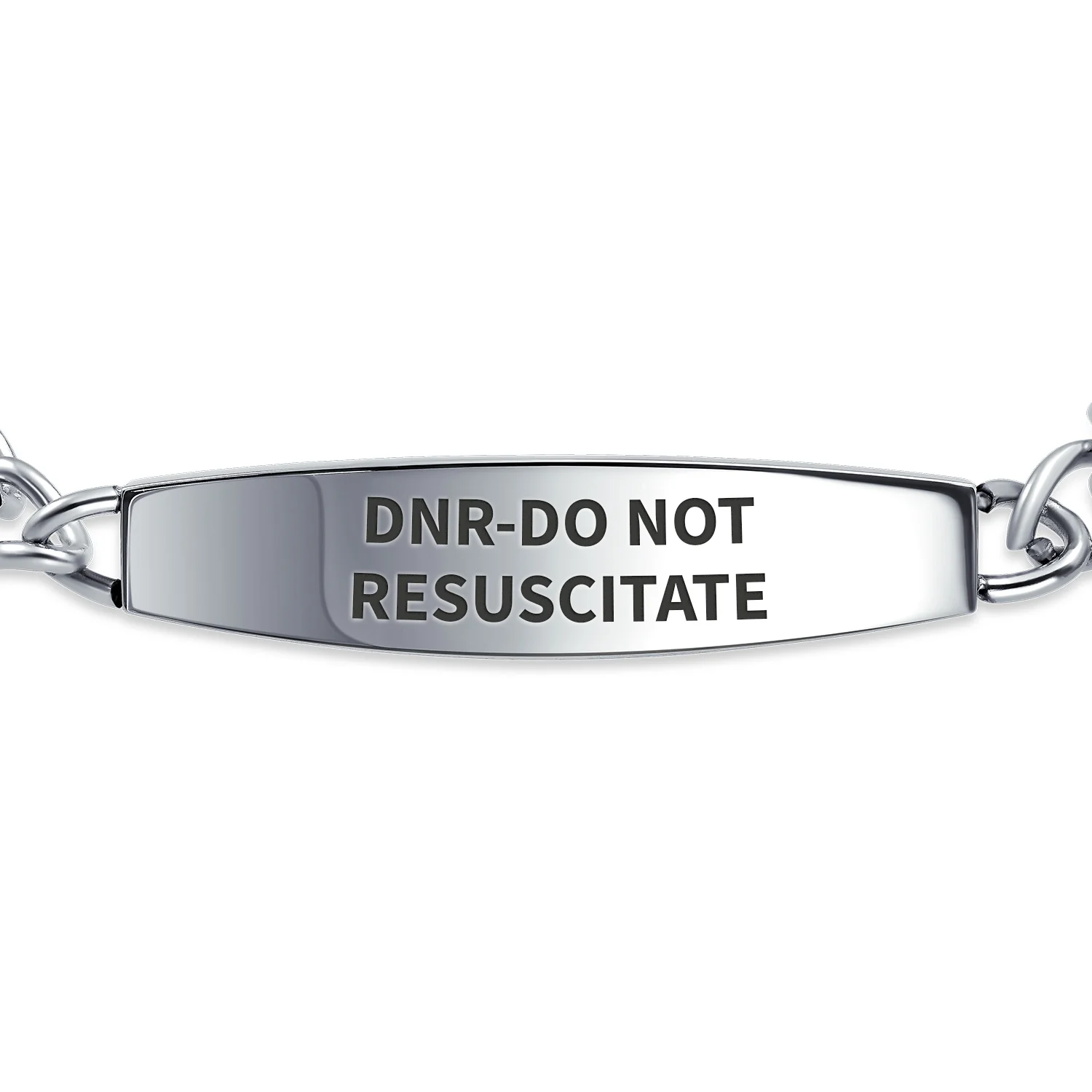 Lightweight Red Medical Identification Blank Medical ID Curb Link Bracelet Stainless Steel 7.5 Inch - Image 25