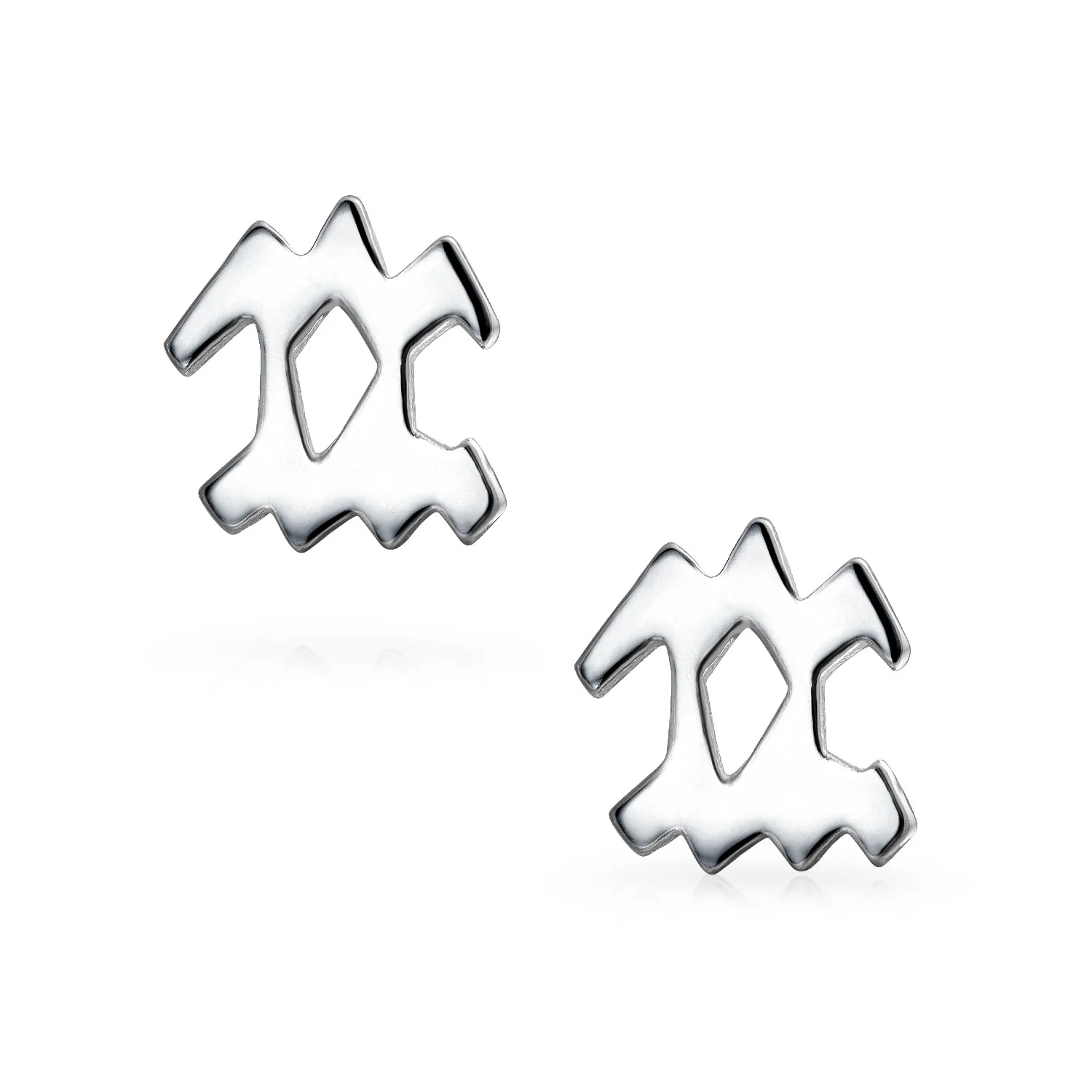 Mini Dainty Circle Zodiac Stud Earrings Sterling Silver for 12 Constellations - Image 4