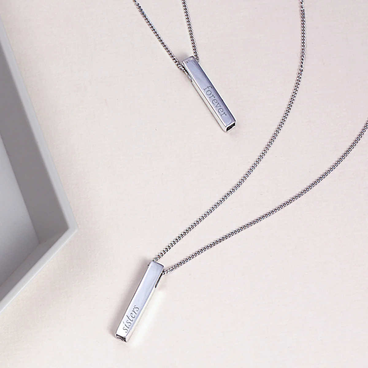 Minimalist Vertical Bar Necklace Pendant Solid .925 Sterling Silver - Image 5