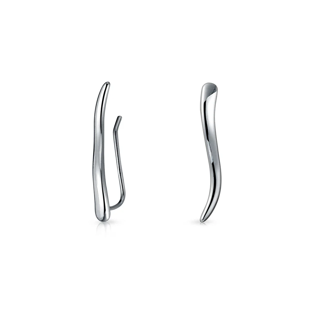 Minimalist Geometric Ear Cuff Cartilage Earrings 14K Gold Plated Sterling Silver