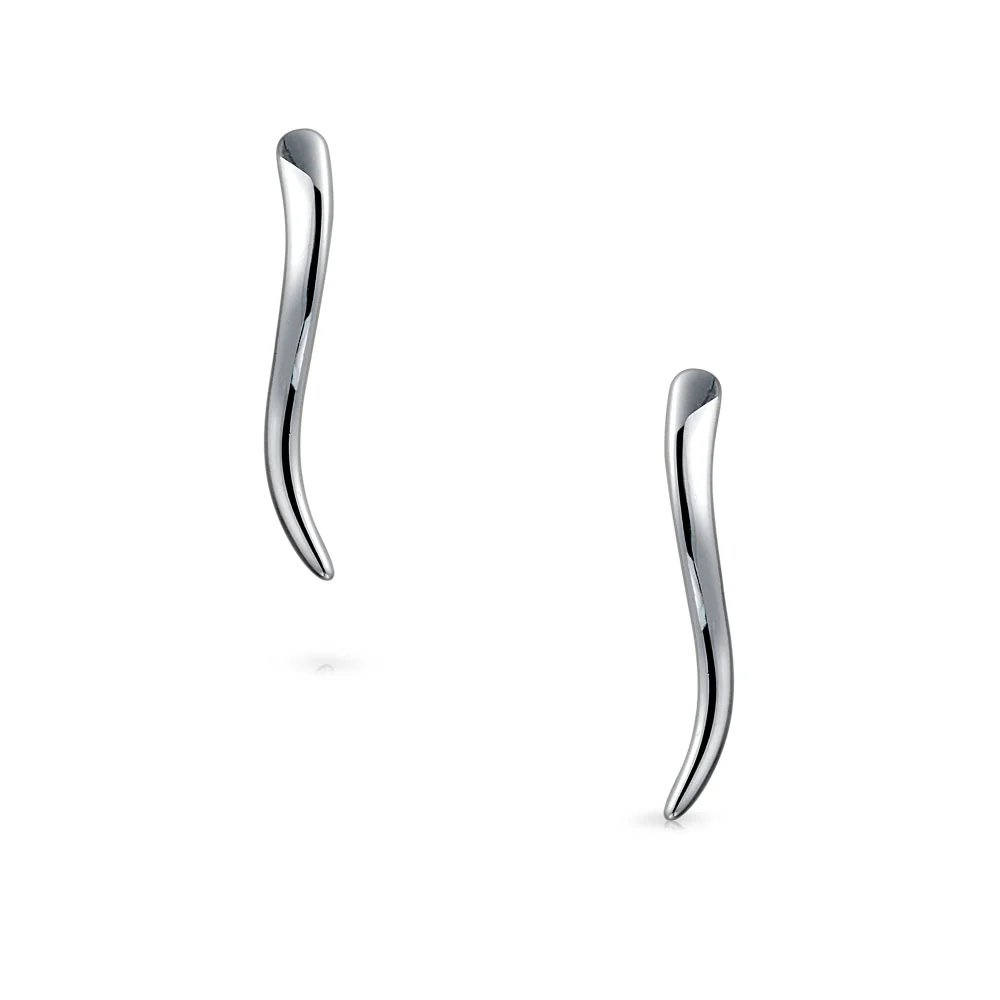 Minimalist Geometric Ear Cuff Cartilage Earrings 14K Gold Plated Sterling Silver - Image 3