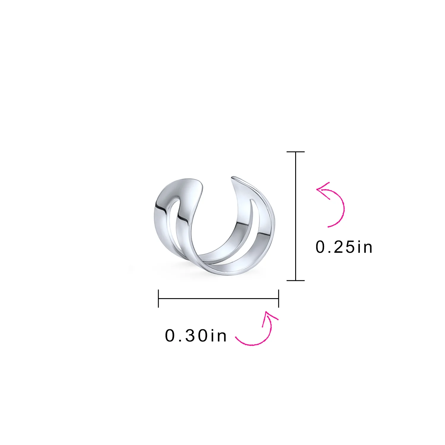 Set of 2 Tiny Geometric Helix Wrap Ear Cuff Cartilage Earrings Gold Plated - Image 4