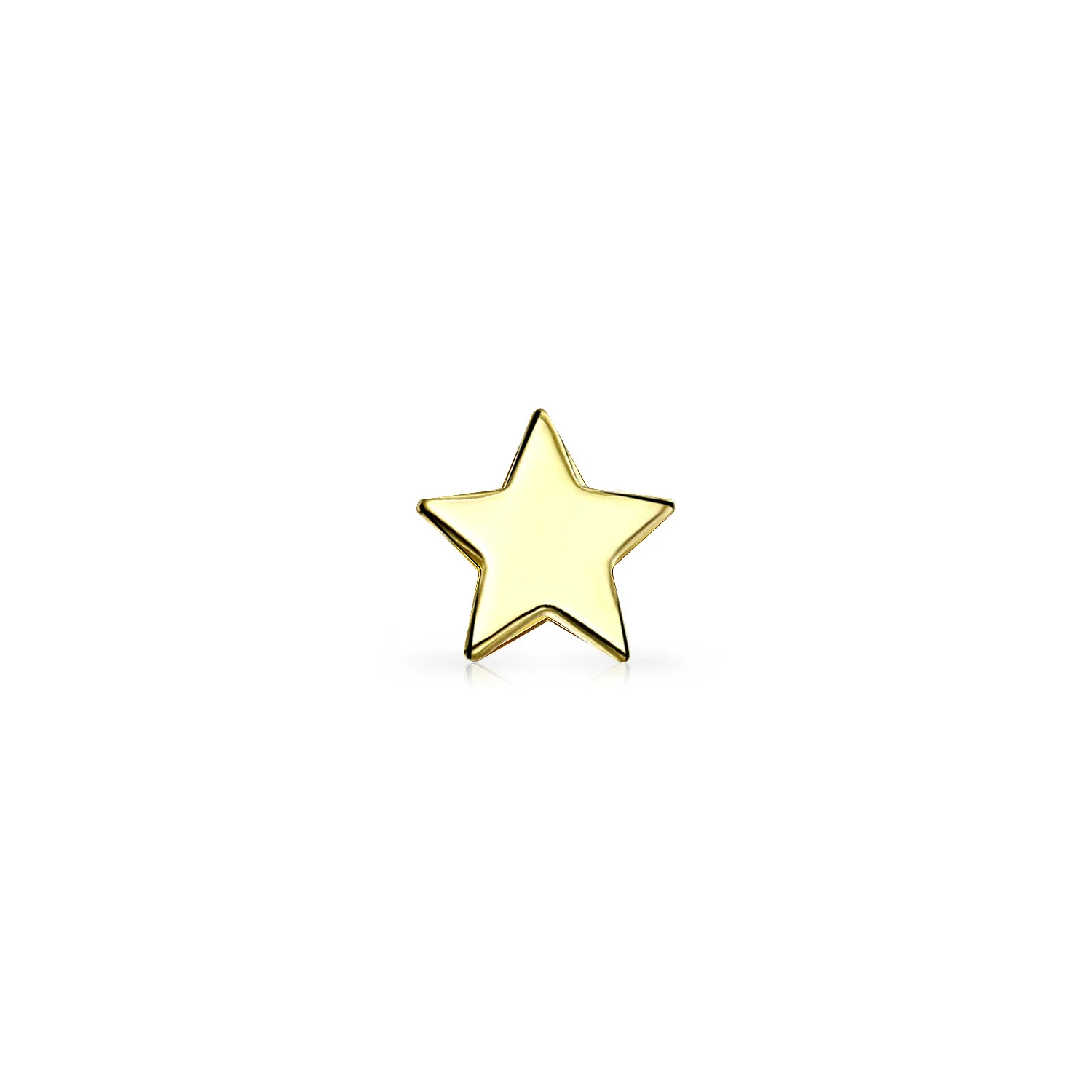 Minimalist 14K Gold Ear Cuff Cartilage Star Stud Earring for Helix and Daith - Image 2