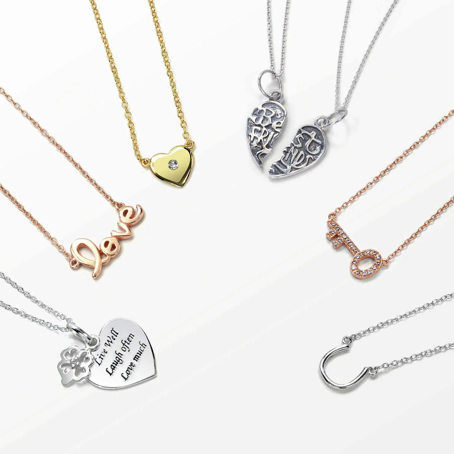 Equestrian Good Luck Charm Horseshoe Pendant Necklace Rose Gold Plated Silver - Image 8