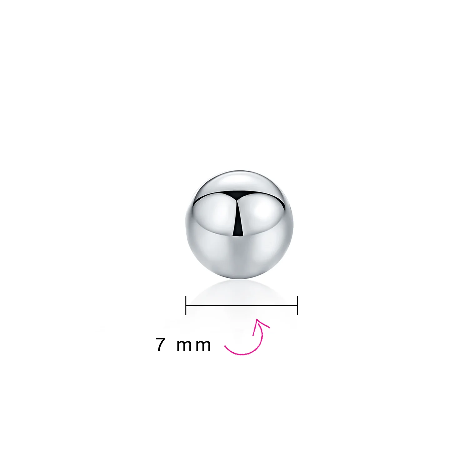 Set of Two Minimalist Drop Ball Earrings in Sterling Silver 2-10 MM Sizes - Image 14