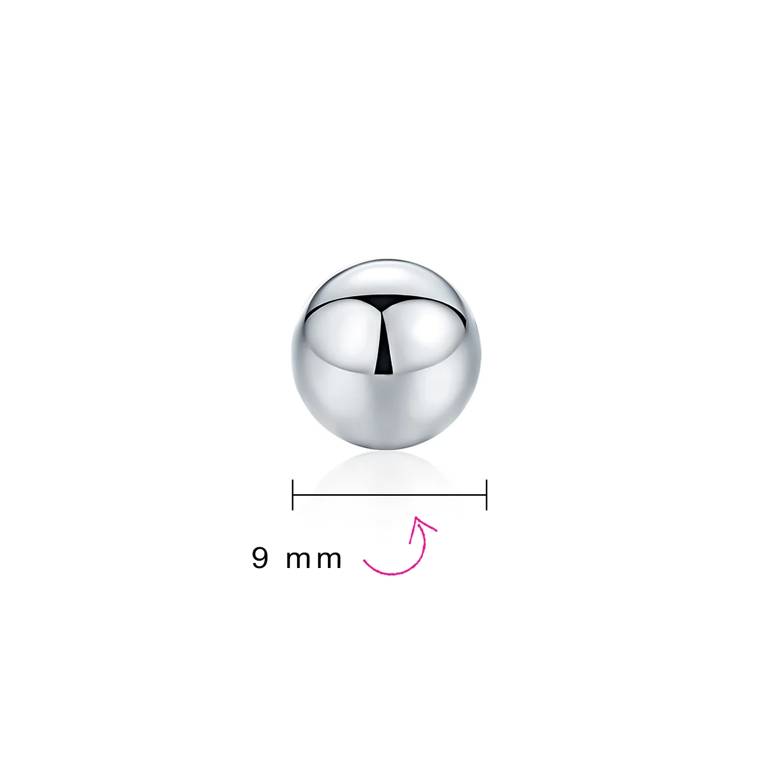 Set of Two Minimalist Drop Ball Earrings in Sterling Silver 2-10 MM Sizes - Image 15