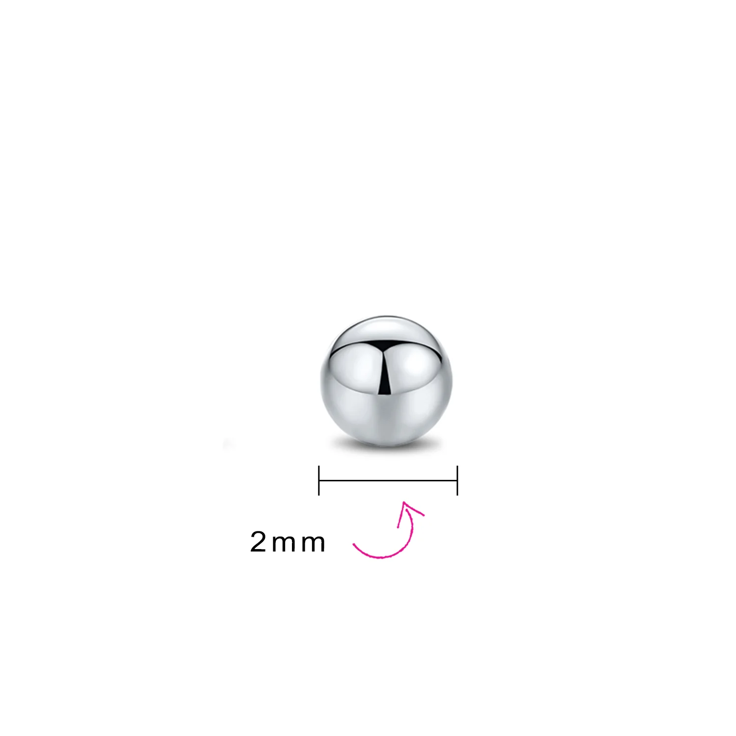 Set of Two Minimalist Drop Ball Earrings in Sterling Silver 2-10 MM Sizes - Image 16