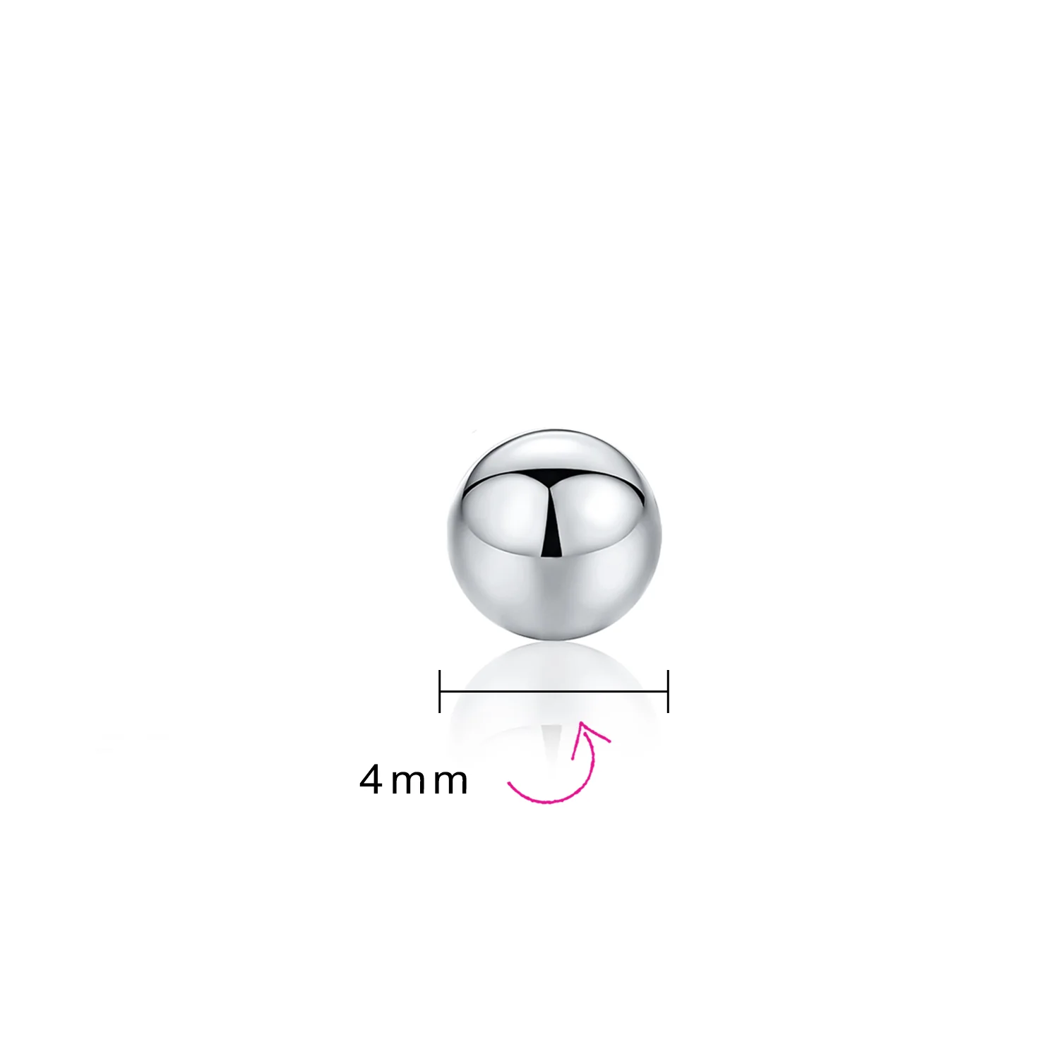 Set of Two Minimalist Drop Ball Earrings in Sterling Silver 2-10 MM Sizes - Image 23