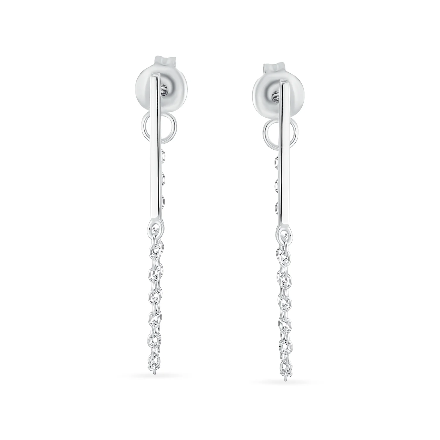 Minimalist 4MM Star CZ Opal Gemstone Dangle Earrings 14K Gold Plated Silver - Image 2
