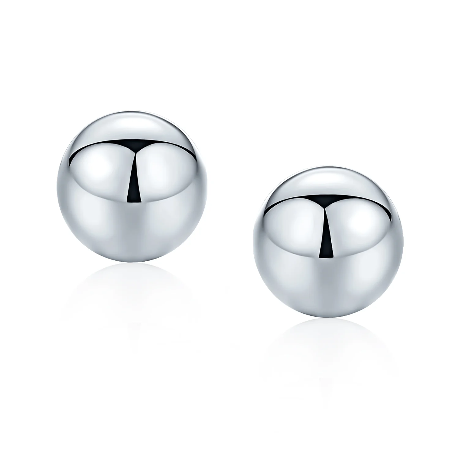 Minimalist Drop Ball Earrings in Sterling Silver 2-10 MM Sizes Shiny Polish - Image 11