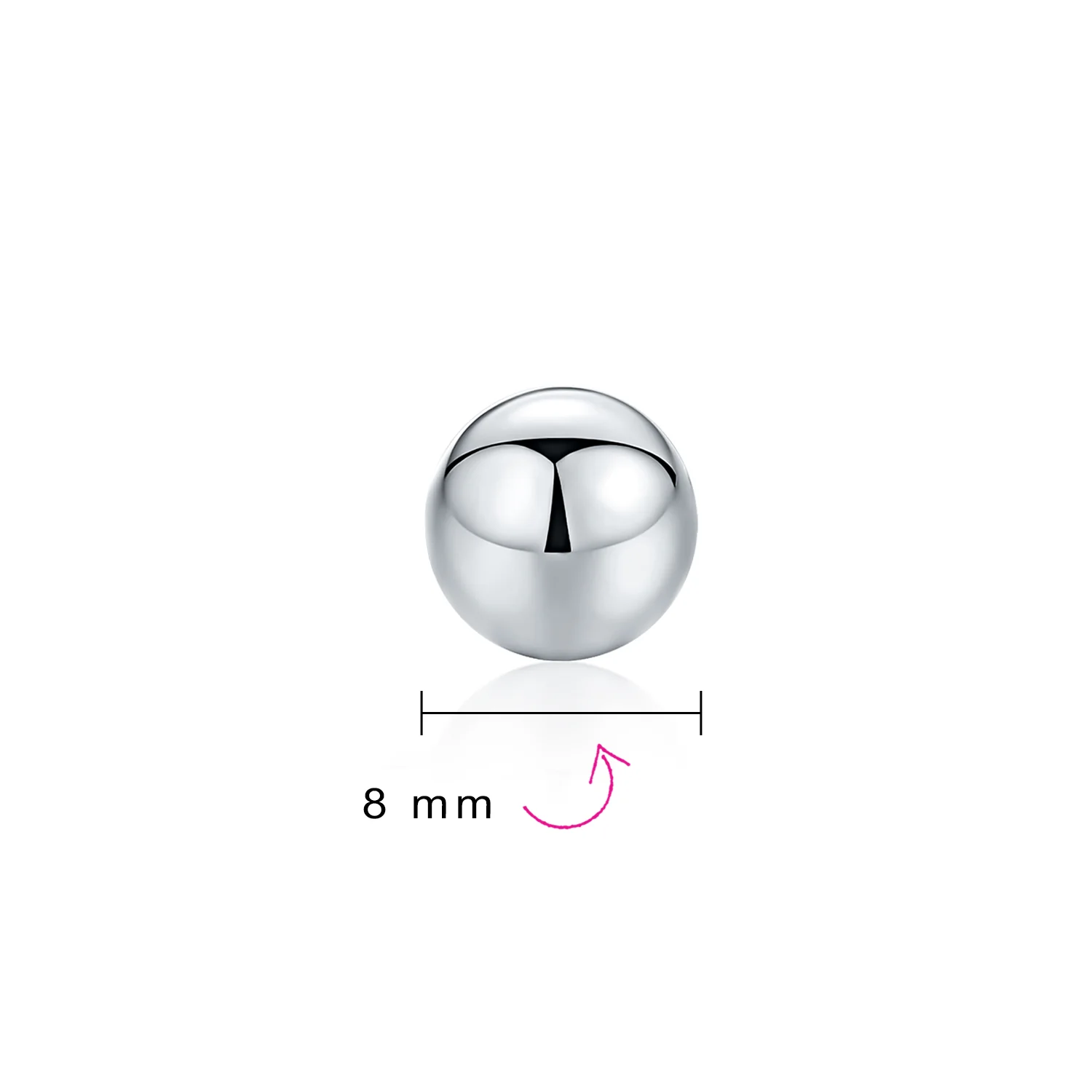 Minimalist Drop Ball Earrings in Sterling Silver 2-10 MM Sizes Shiny Polish - Image 13