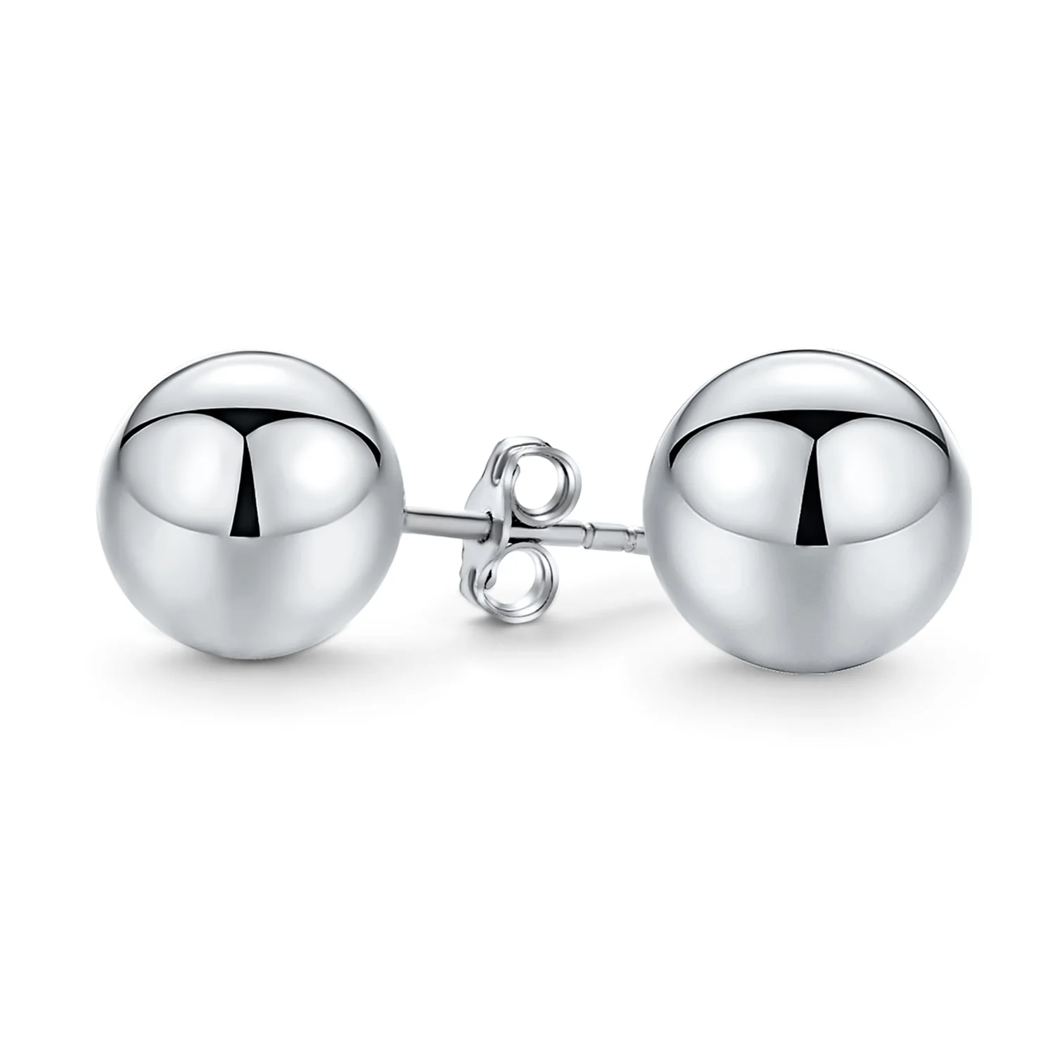 Minimalist Drop Ball Earrings in Sterling Silver 2-10 MM Sizes Shiny Polish - Image 3