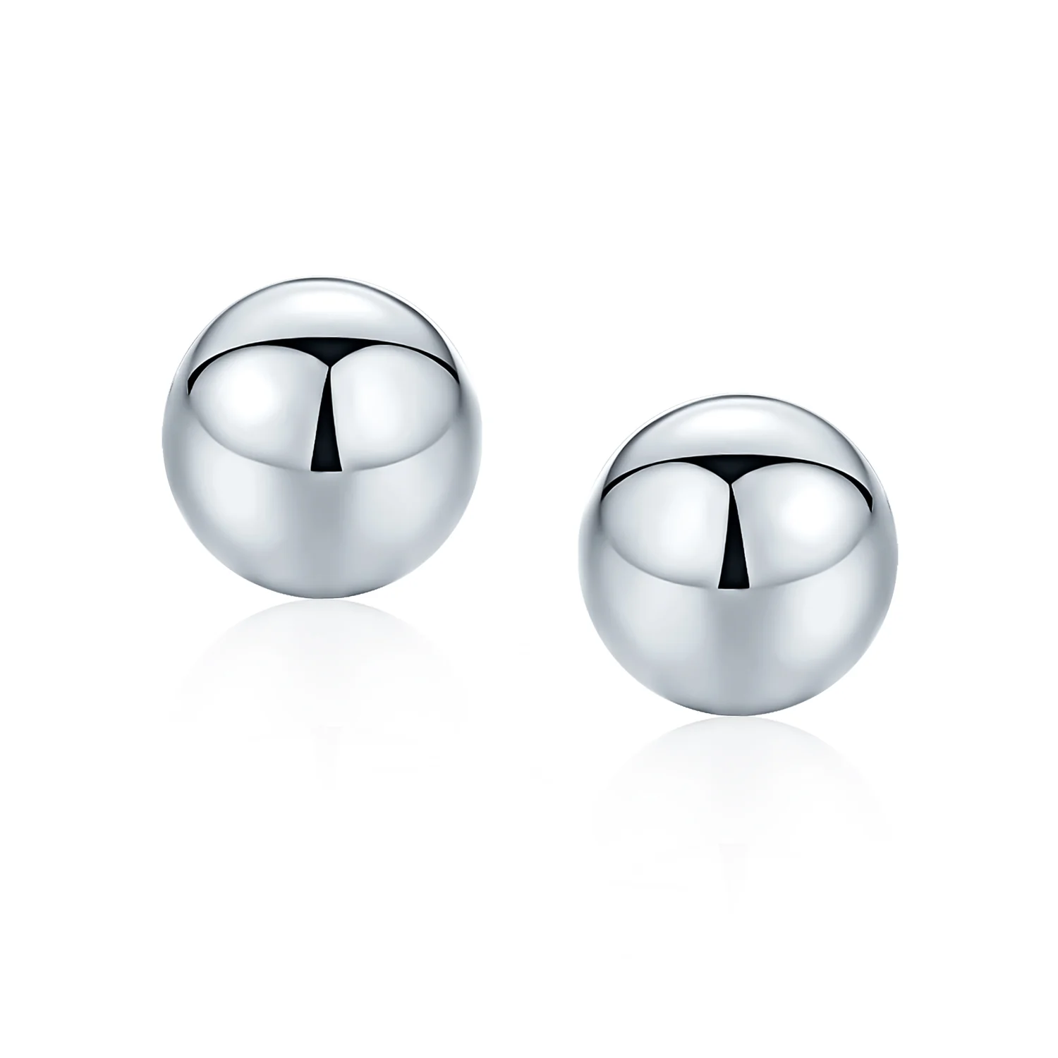 Minimalist Drop Ball Earrings in Sterling Silver 2-10 MM Sizes Shiny Polish - Image 5