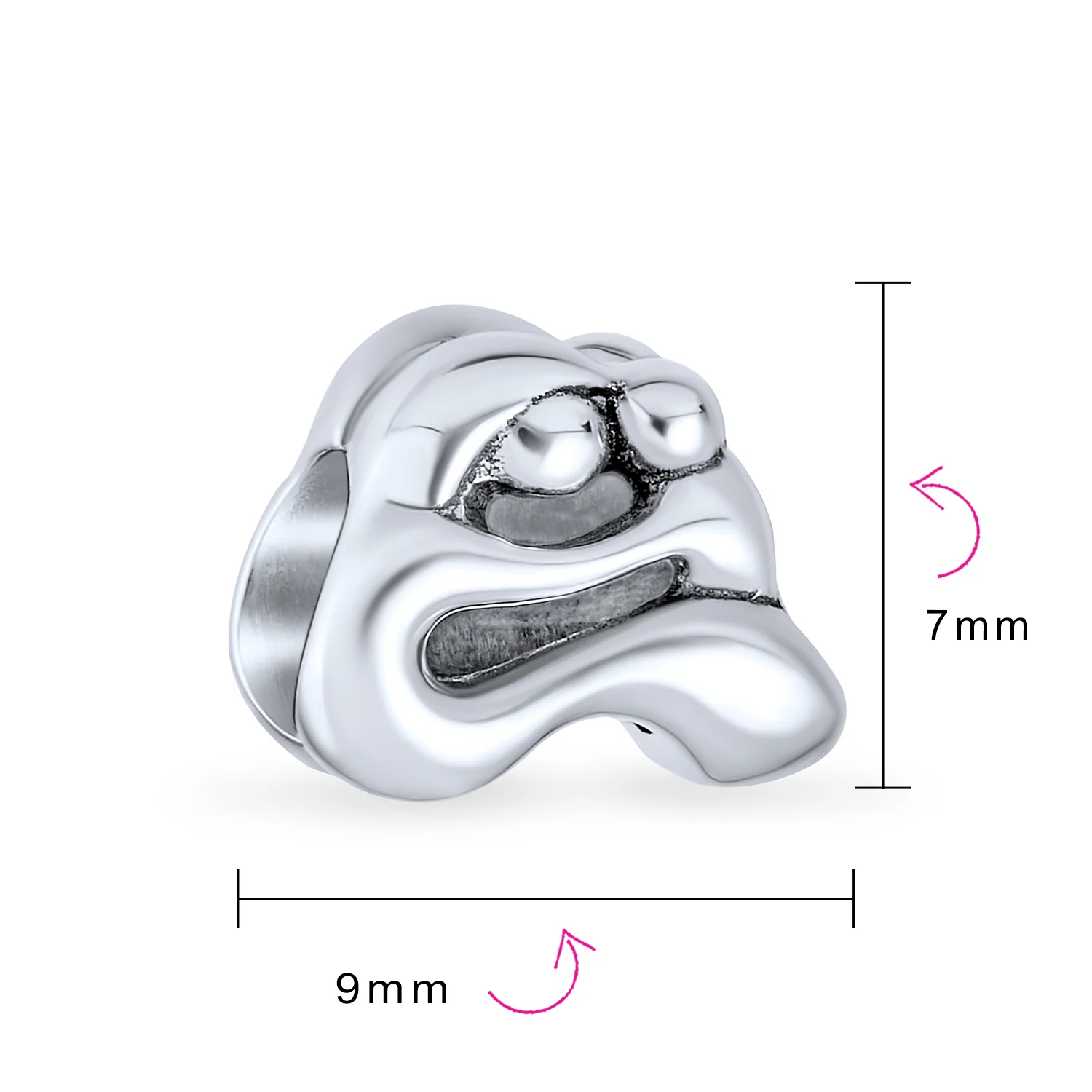 Set of 2 Mother Loving Family Flower Daisy CZ Heart 'My Wife' Charm Bead Silver - Image 4