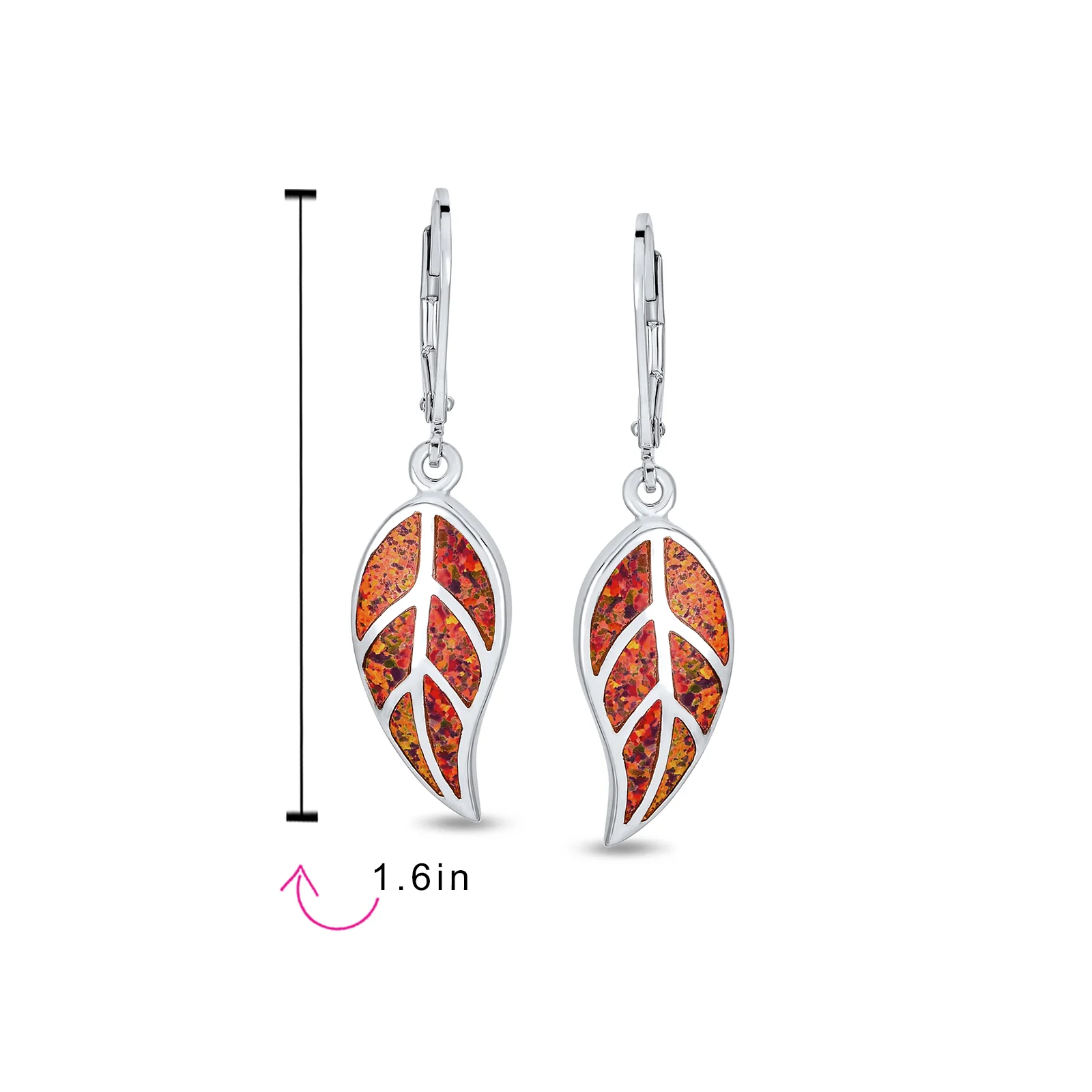 Native American Inspired Dangle Gemstone Earrings with Opal Inlay - Image 10