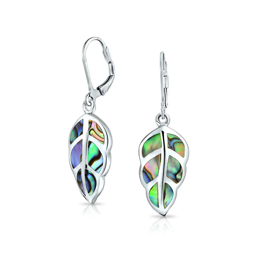 Native American Inspired Dangle Gemstone Earrings with Opal Inlay - Image 3