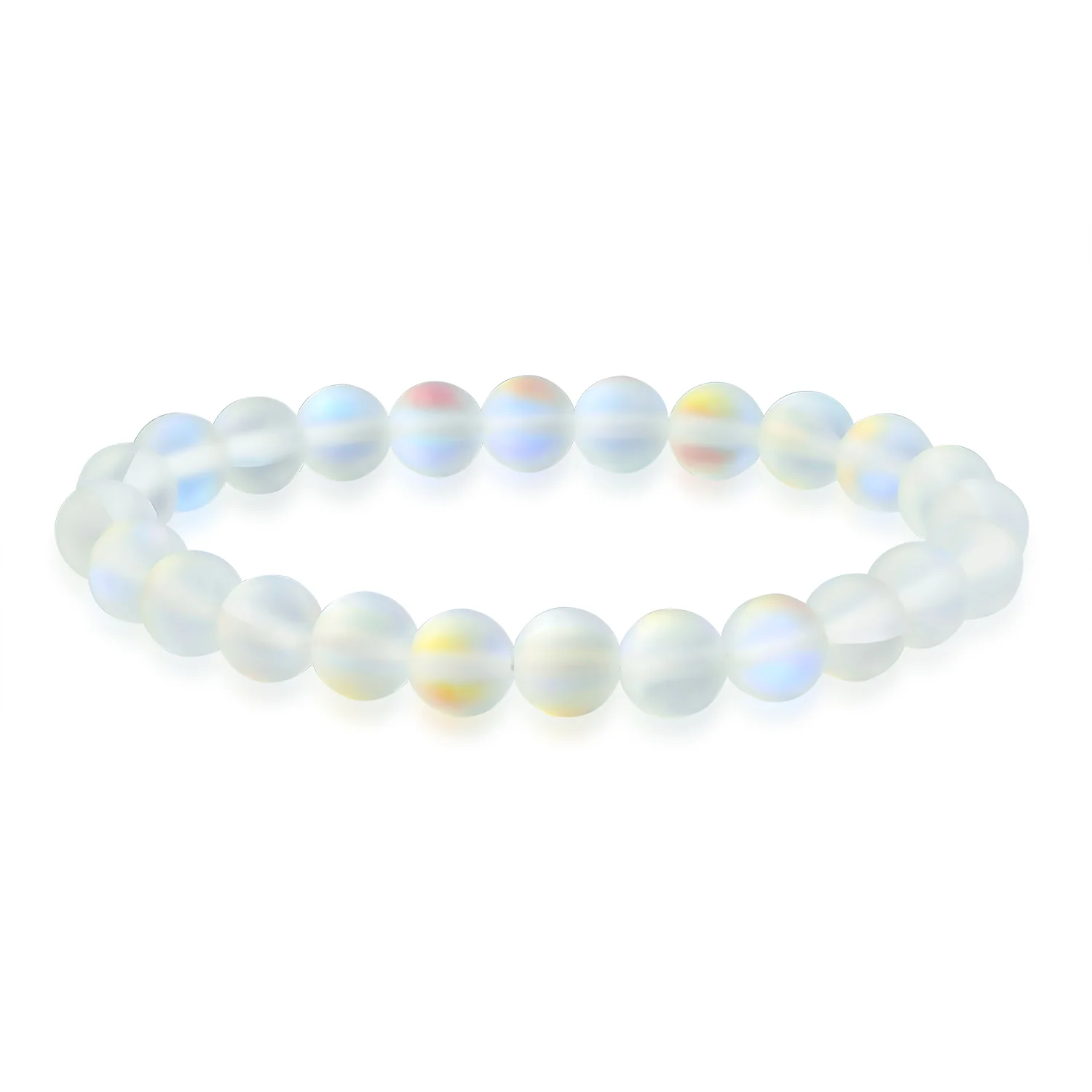 Natural Stone Multi Color Stackable Round 8MM Ball Beads Strand Stretch Bracelet - Image 15