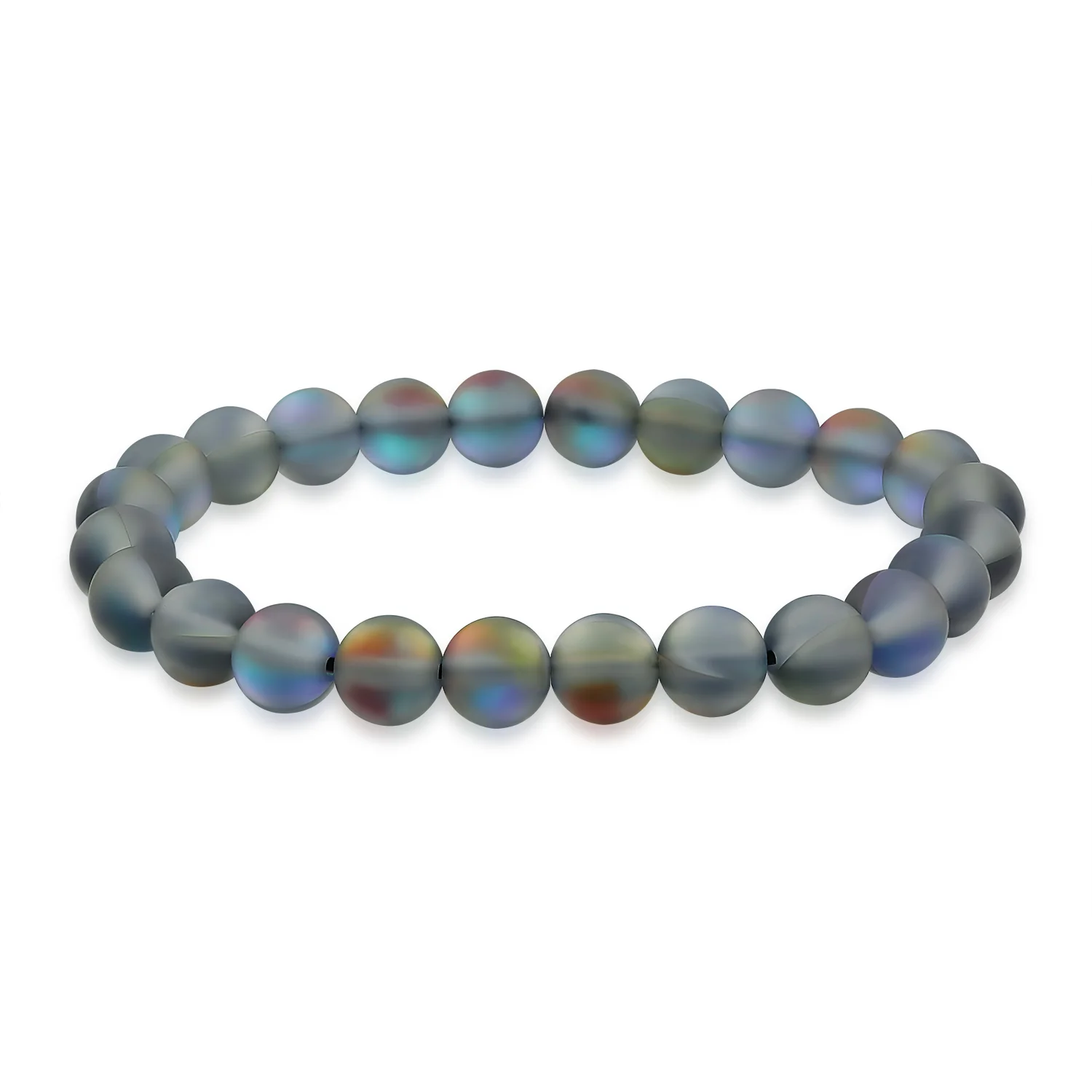 Natural Stone Multi Color Stackable Round 8MM Ball Beads Strand Stretch Bracelet - Image 16