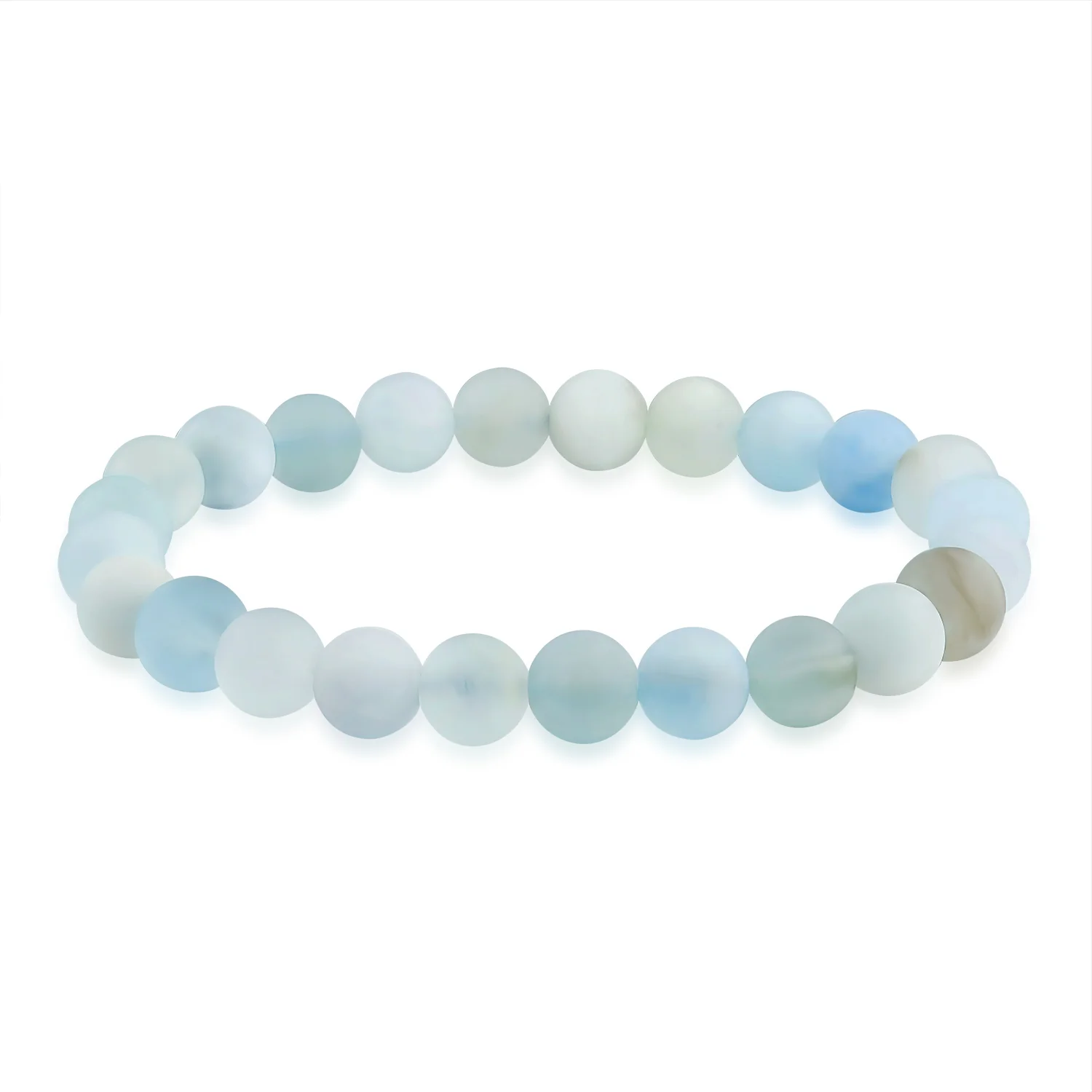 Natural Stone Multi Color Stackable Round 8MM Ball Beads Strand Stretch Bracelet - Image 17