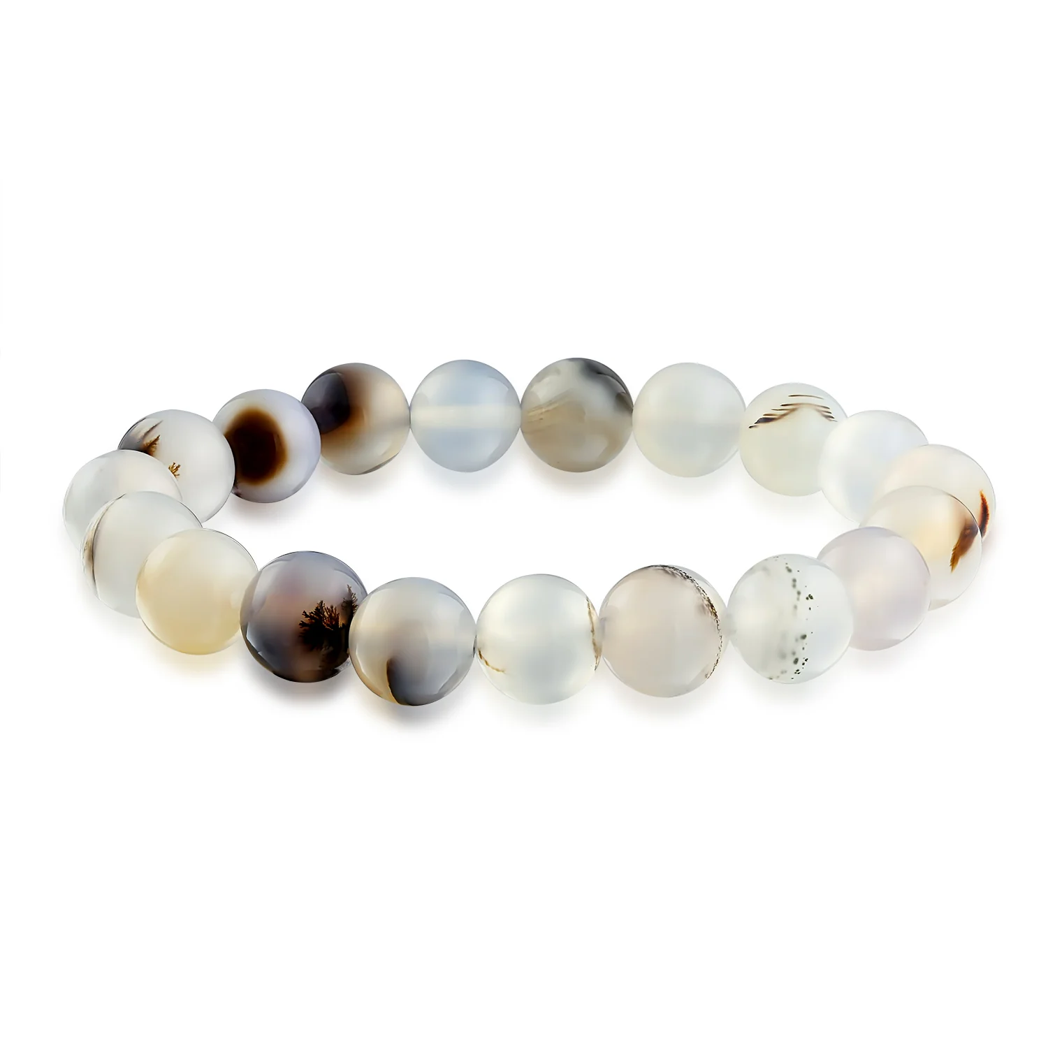 Natural Stone Multi Color Stackable Round 8MM Ball Beads Strand Stretch Bracelet - Image 18