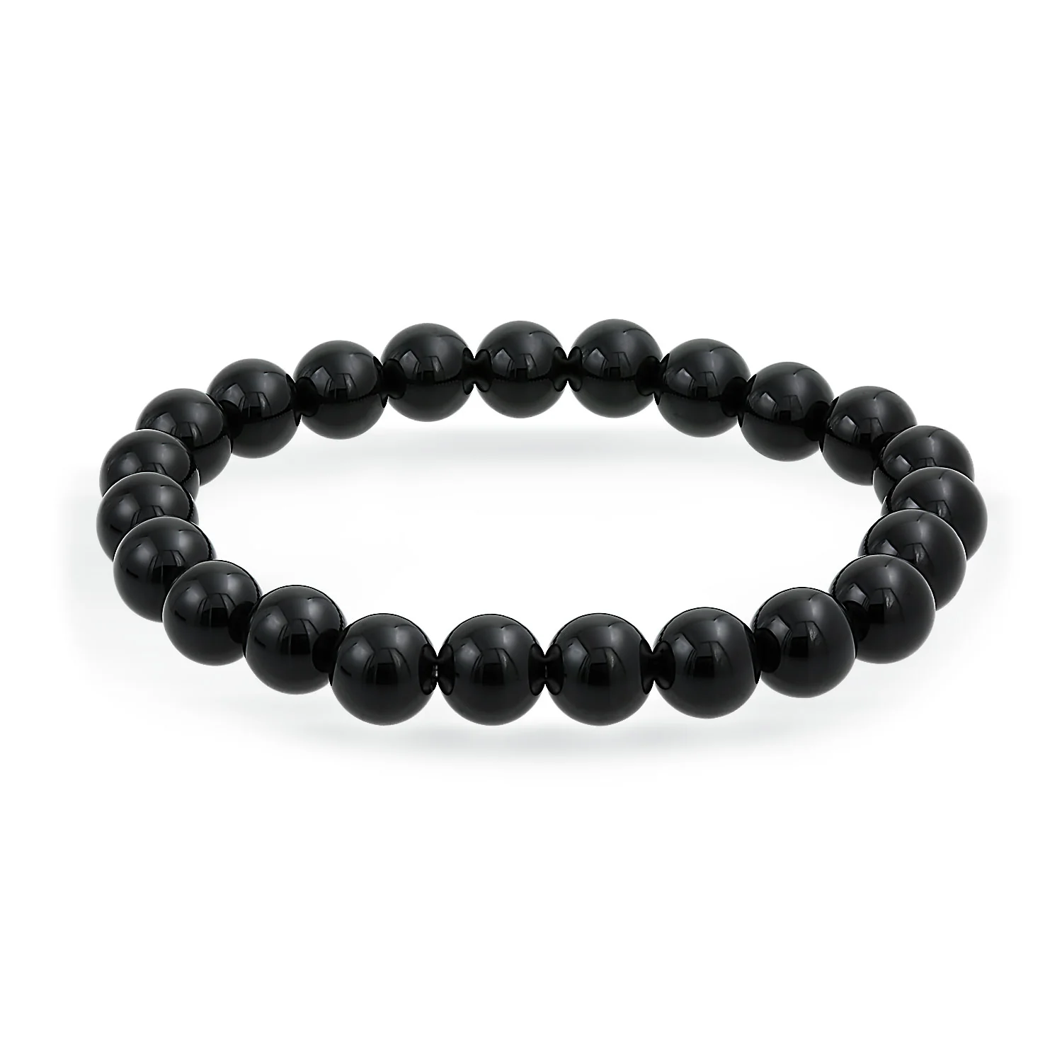 Natural Stone Multi Color Stackable Round 8MM Ball Beads Strand Stretch Bracelet - Image 3