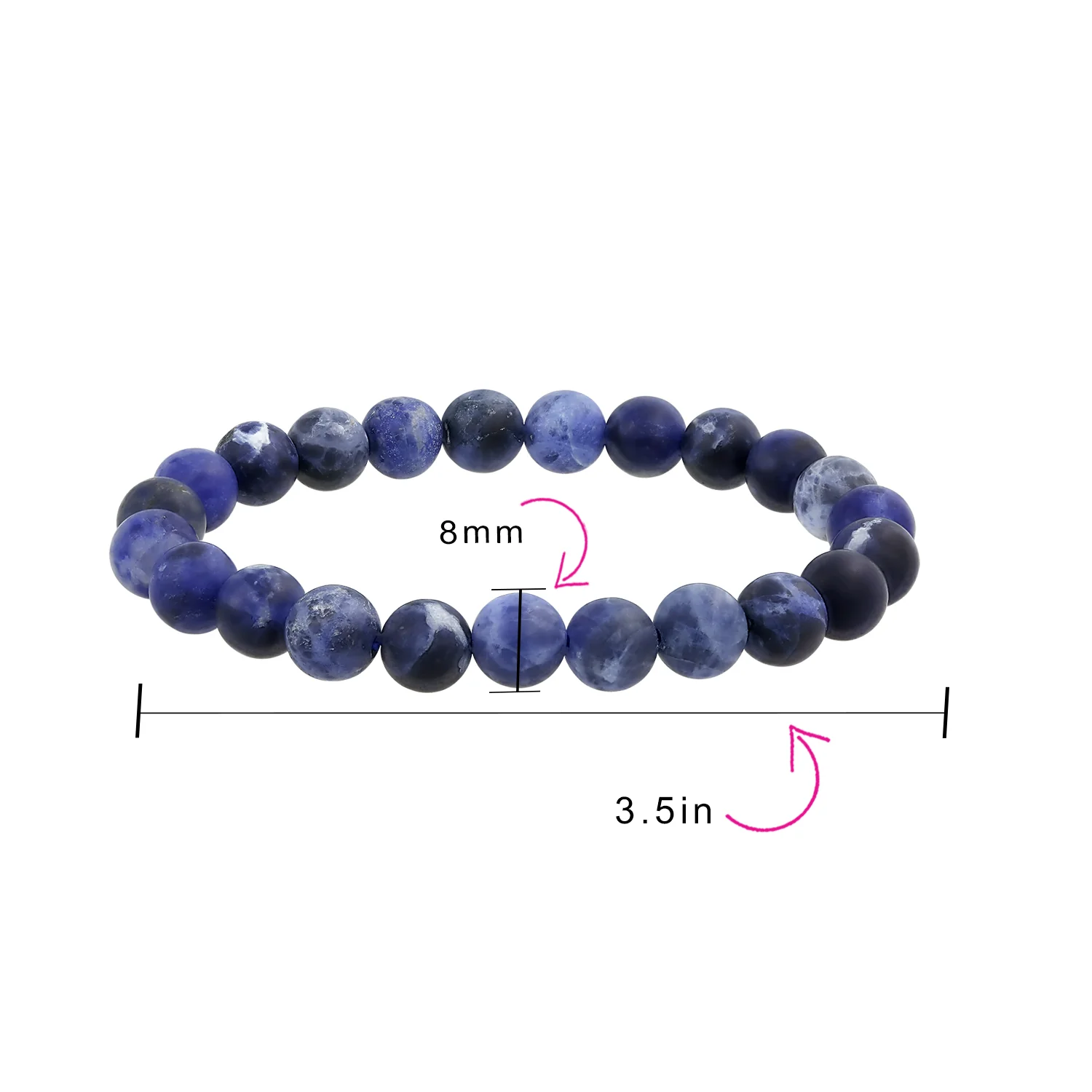 Natural Stone Multi Color Stackable Round 8MM Ball Beads Strand Stretch Bracelet - Image 42