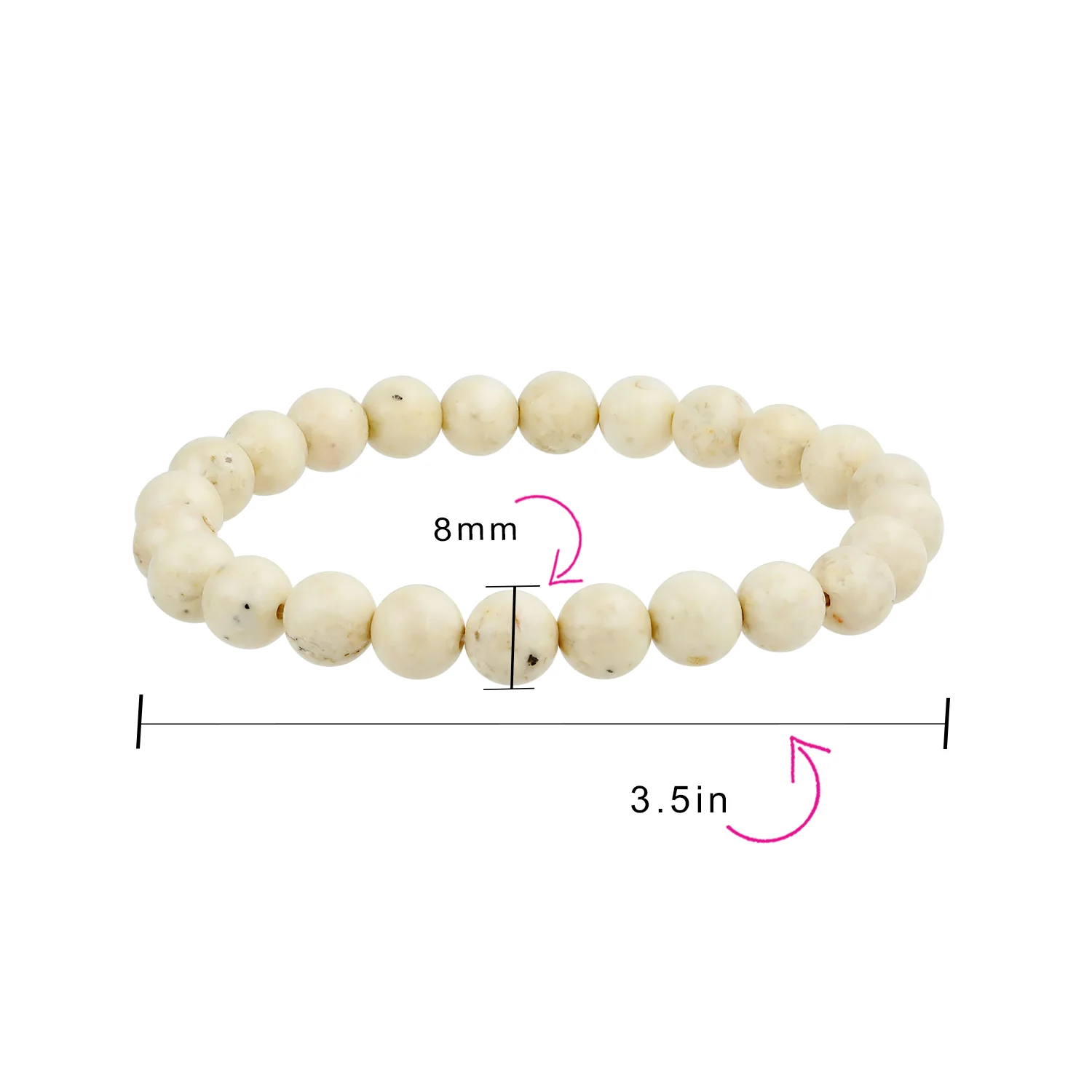 Natural Stone Multi Color Stackable Round 8MM Ball Beads Strand Stretch Bracelet - Image 43
