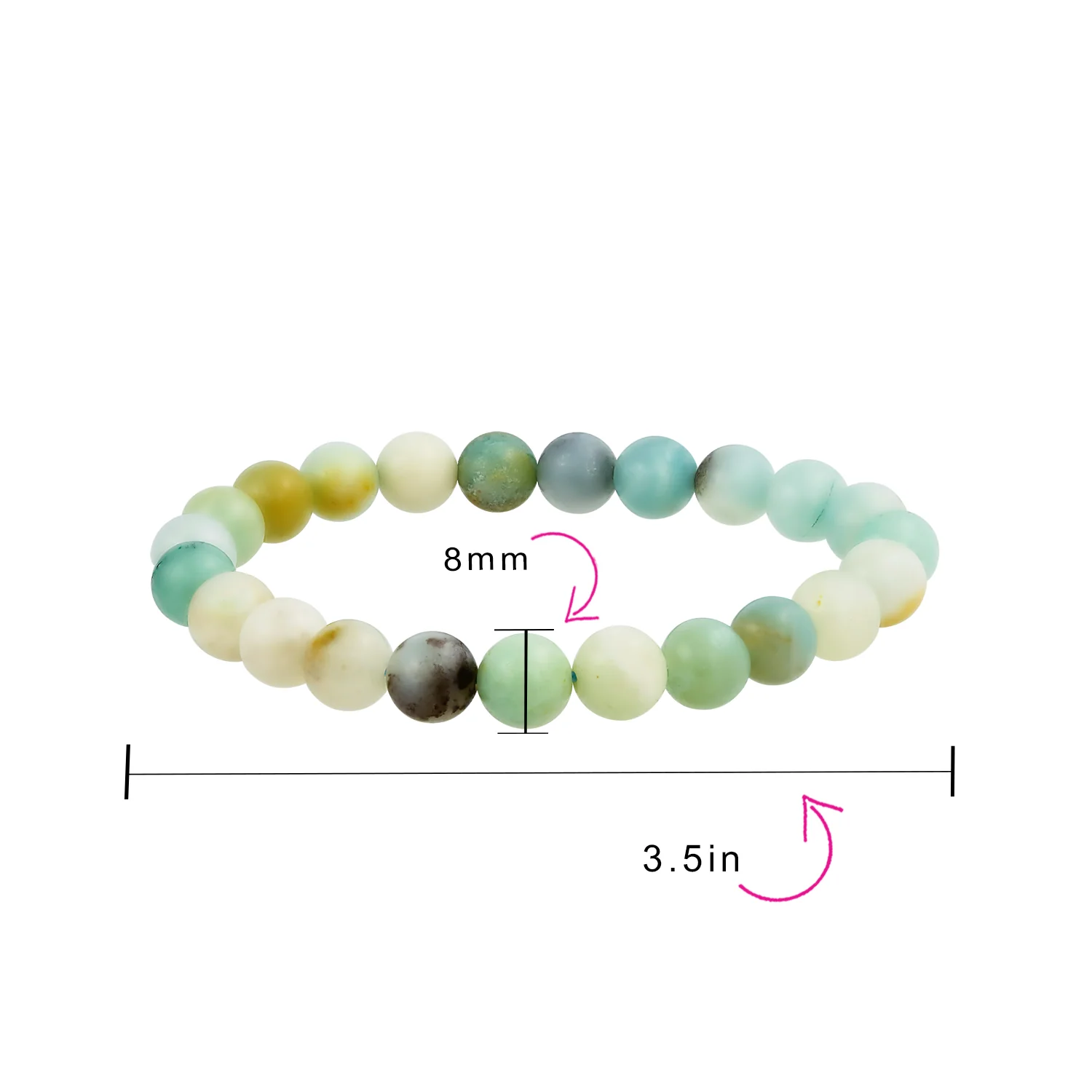 Natural Stone Multi Color Stackable Round 8MM Ball Beads Strand Stretch Bracelet - Image 51