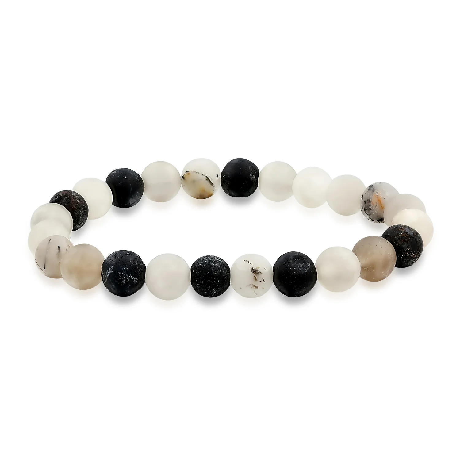 Natural Stone Multi Color Stackable Round 8MM Ball Beads Strand Stretch Bracelet - Image 7