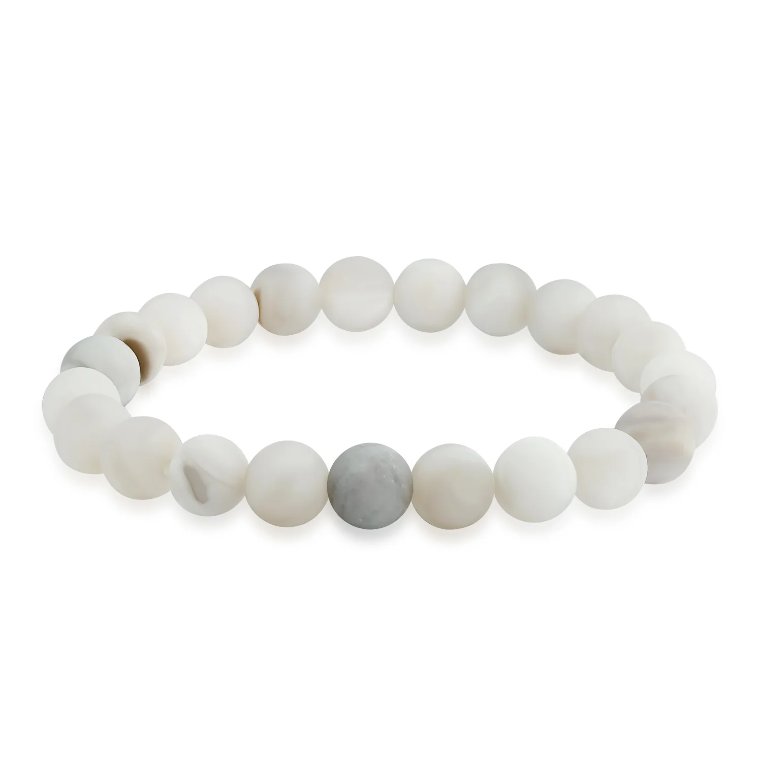 Natural Stone Multi Color Stackable Round 8MM Ball Beads Strand Stretch Bracelet - Image 8