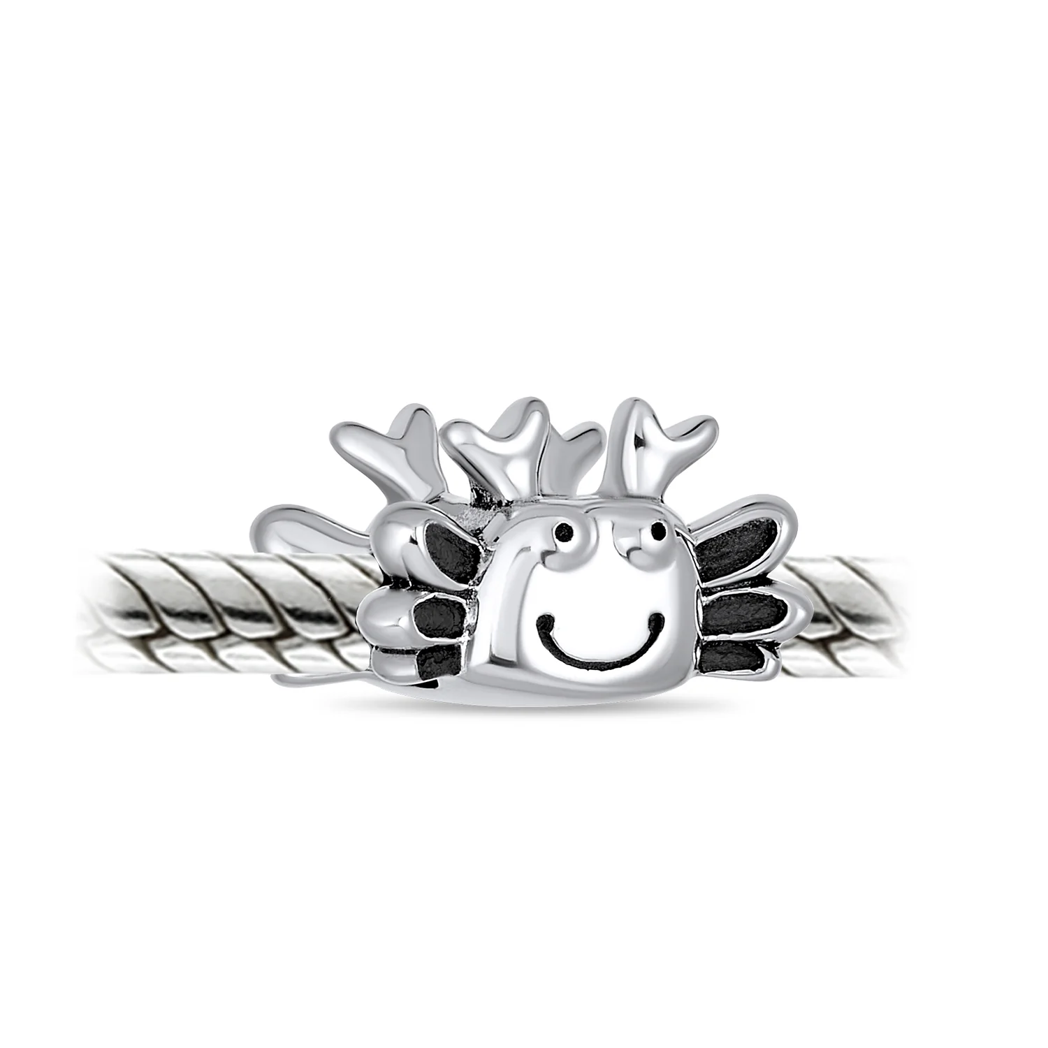 Set of 2 Nautical Travel Crab & Sea Turtle Charm Bead Sterling Silver - Image 6