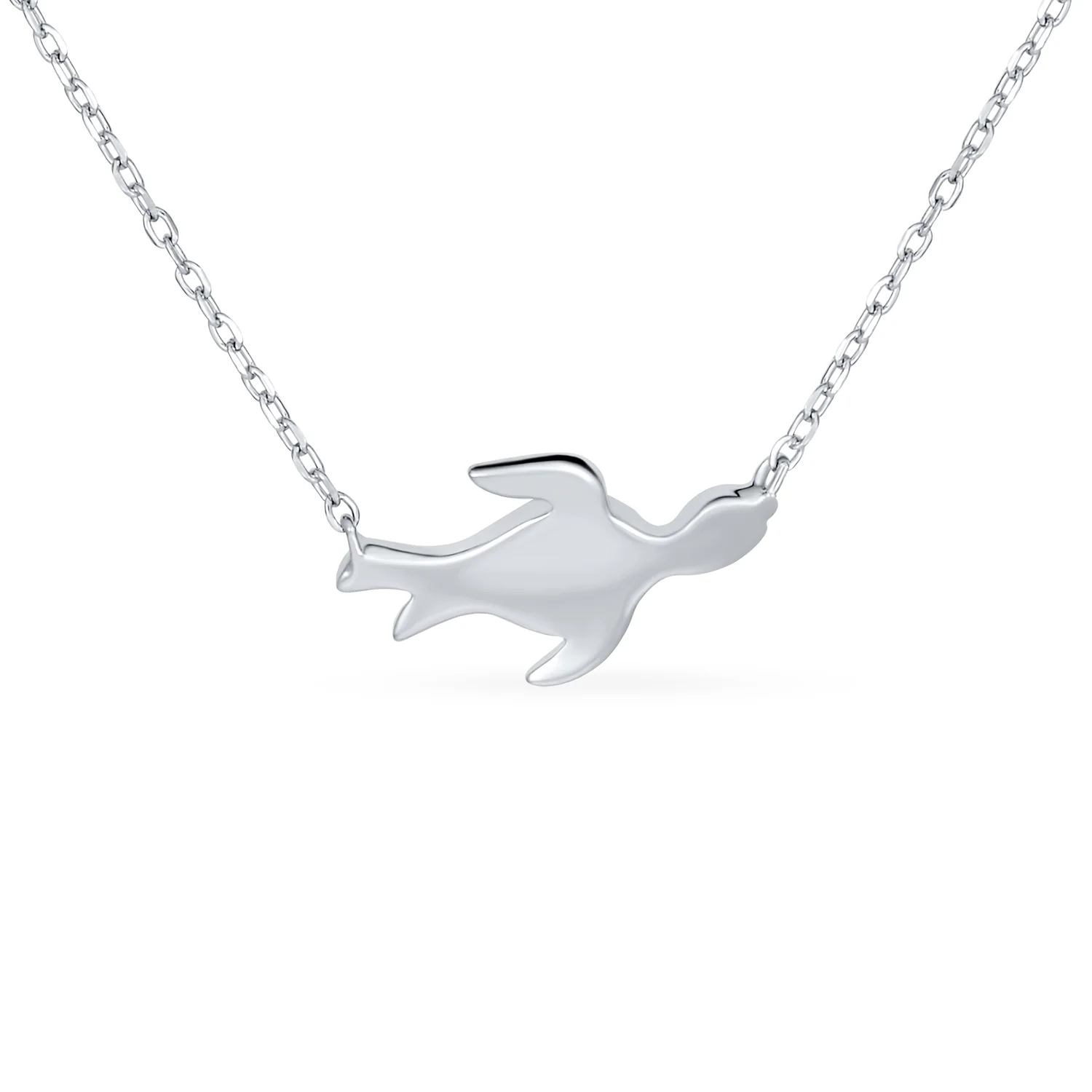 Delicate Nautical Blue Opal Sea Turtle Pendant Necklace in Sterling Silver - Image 2