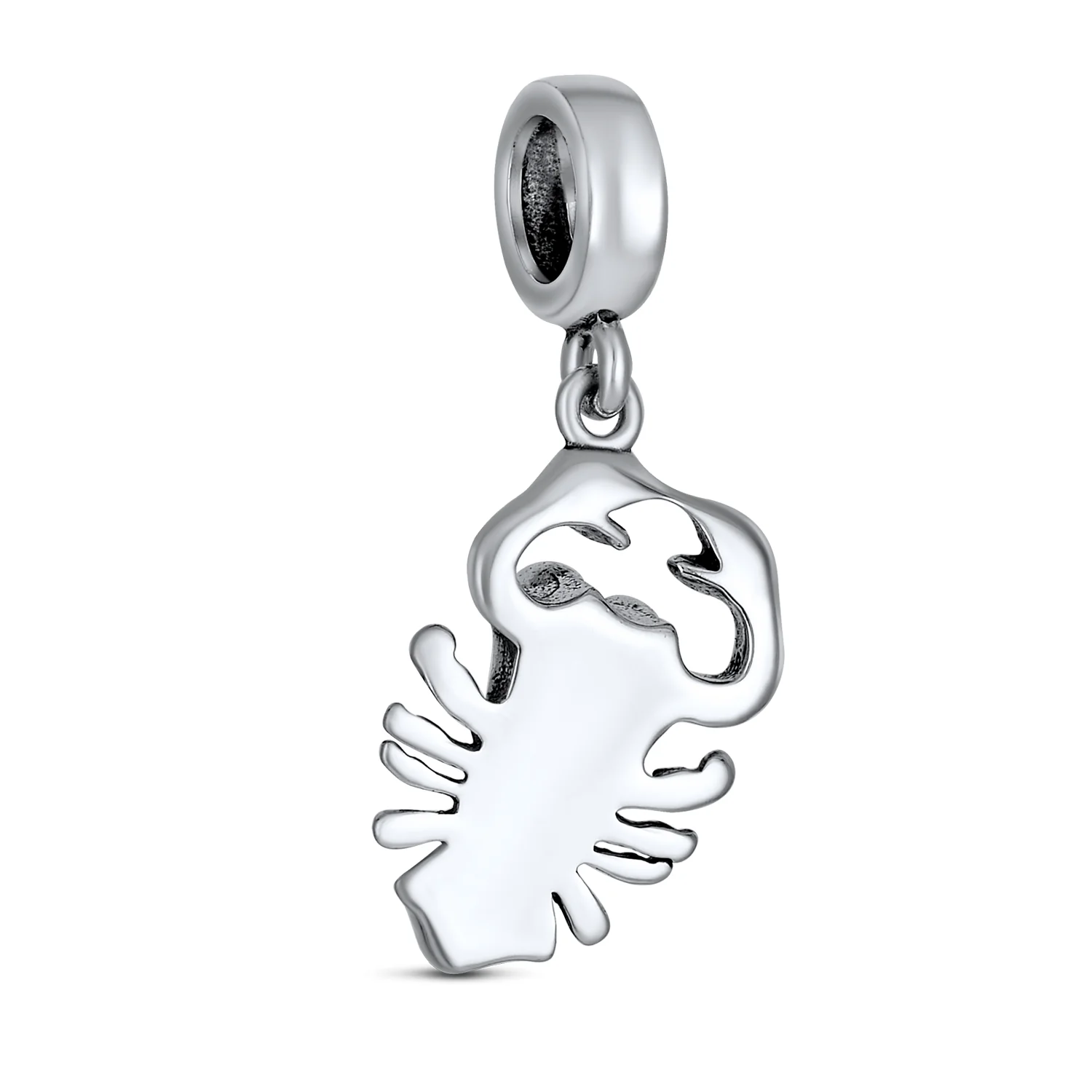 Nautical Lobster Dangle Charm Bead Sterling Silver for European Bracelets - Image 2