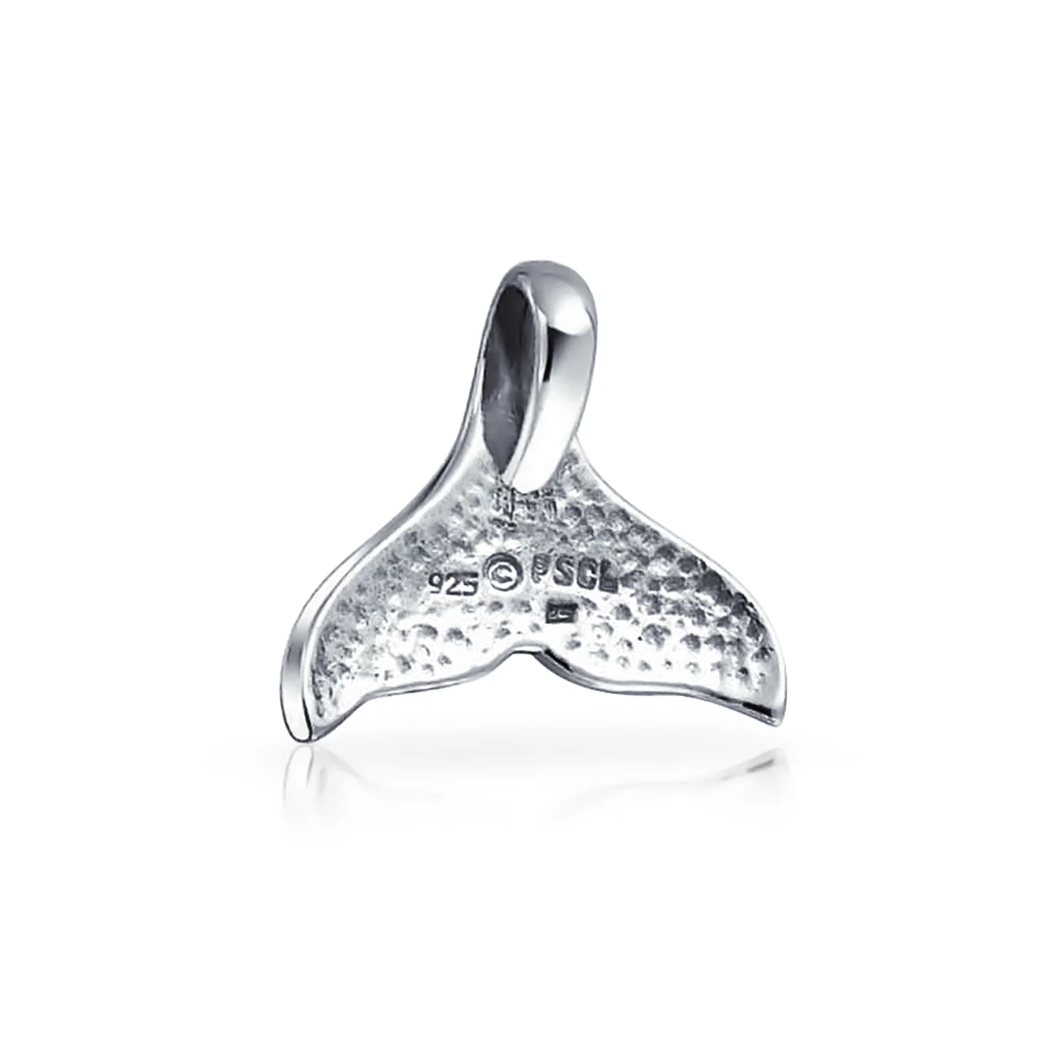 Nautical Whale Tail Pendant Necklace in Oxidized Sterling Silver for Sea Lovers - Image 2
