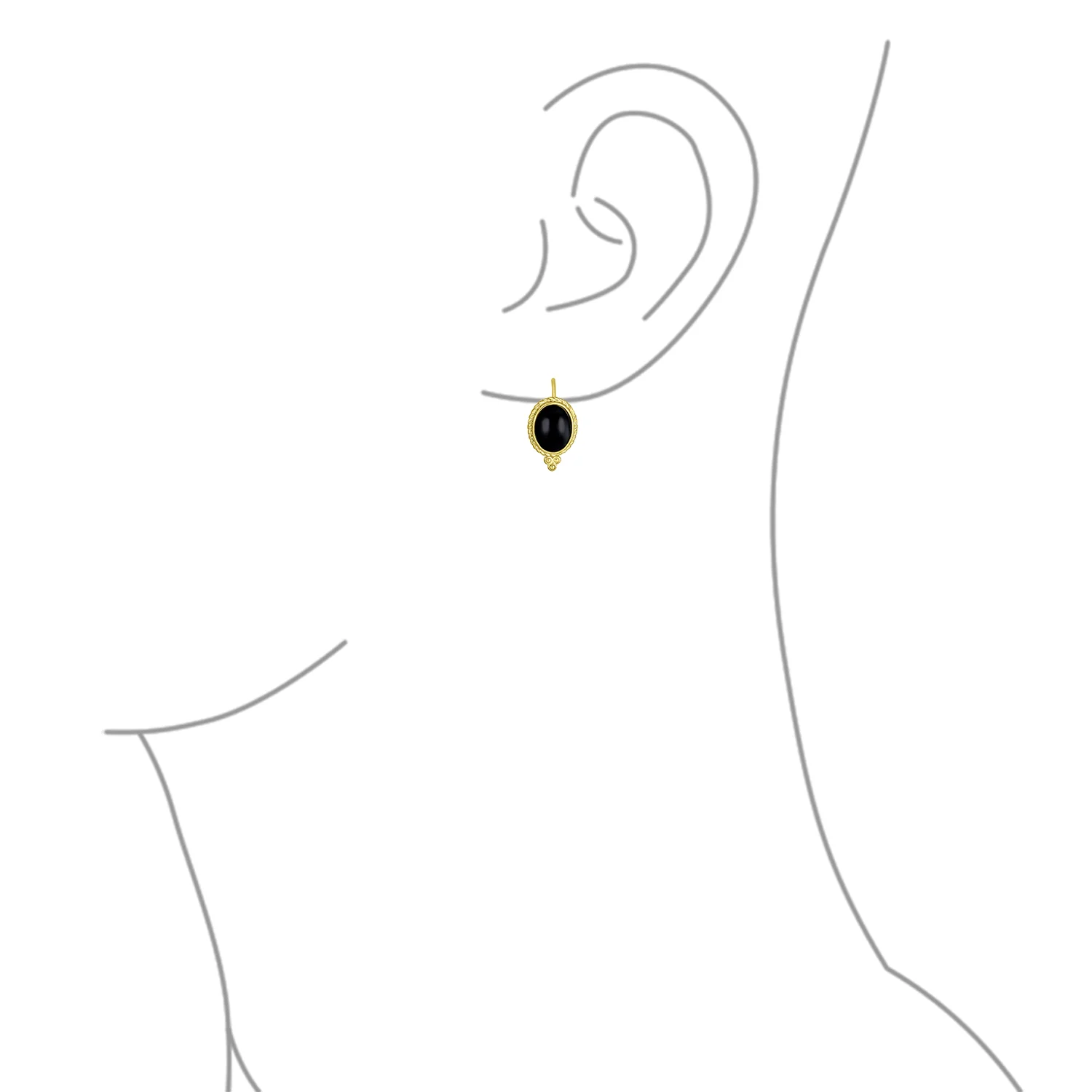 GreenJade Cable Edge Oval Gemstone Drop Earrings Gold Plated .925 Silver - Image 8