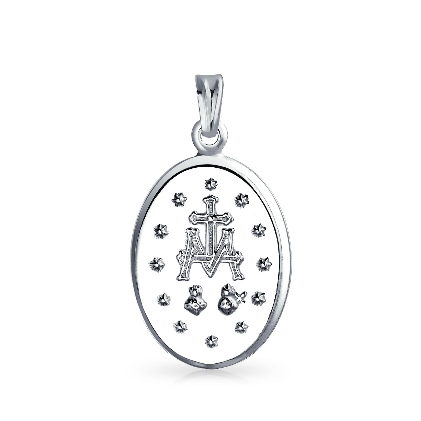 Religious Our Lady Of Guadalupe Medal Virgin Mary Necklace Pendant Sterling Silver - Image 2