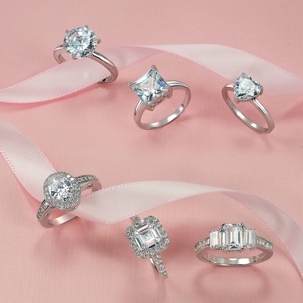 Classic Halo Oval CZ Solitaire Promise Engagement Ring Thin Band Sterling Silver - Image 4
