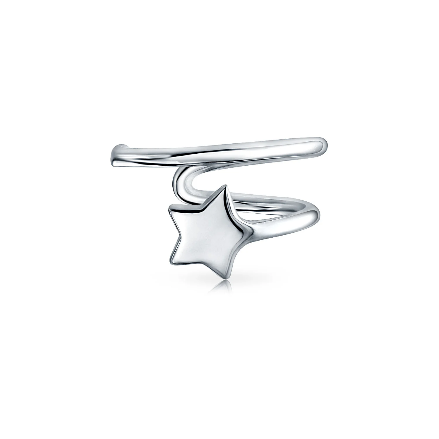 Celestial Star Cartilage Ear Cuffs Wrap Helix Earrings .925 Sterling Silver - Image 2
