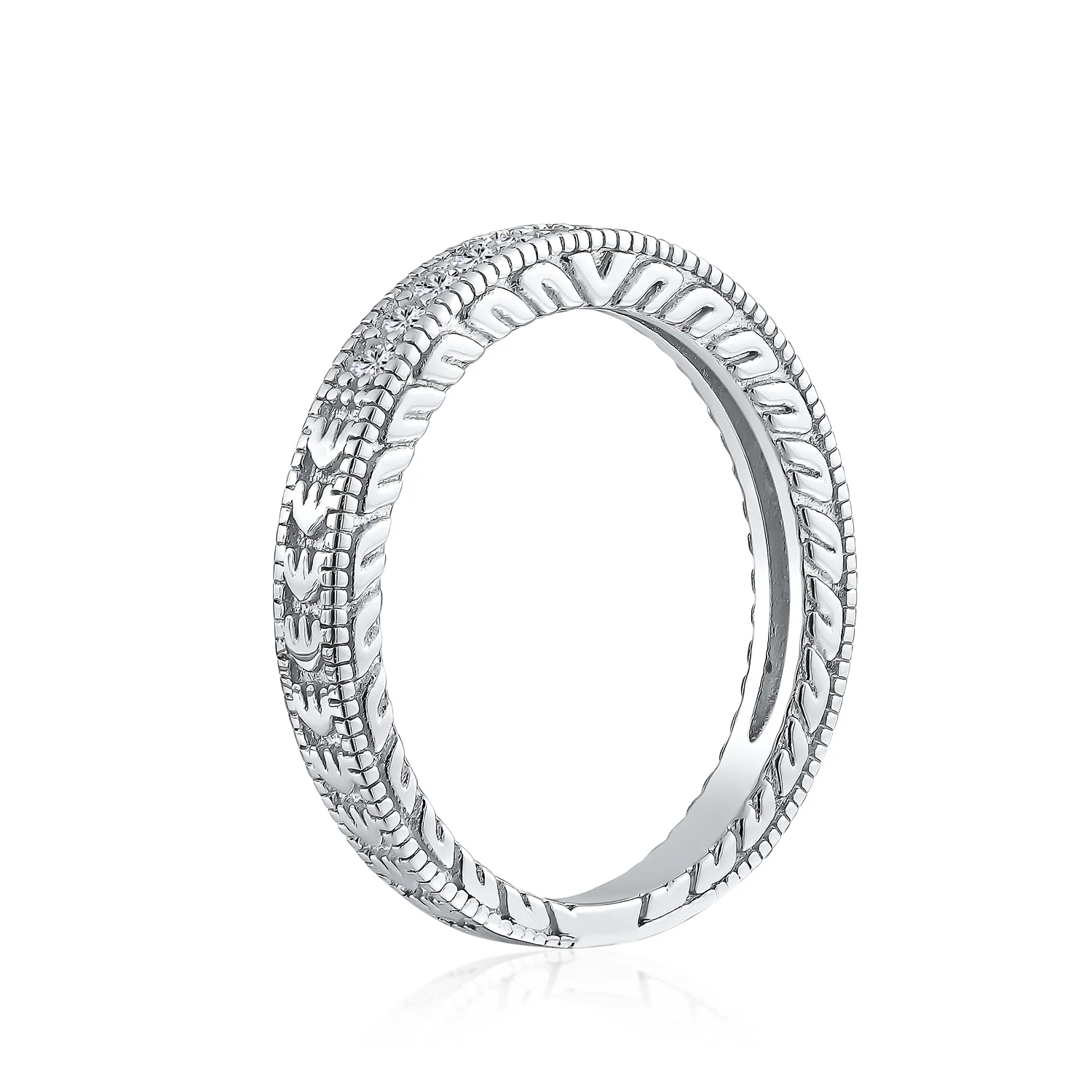 Pave CZ Cocktail Statement Ring Sterling Silver - Image 3