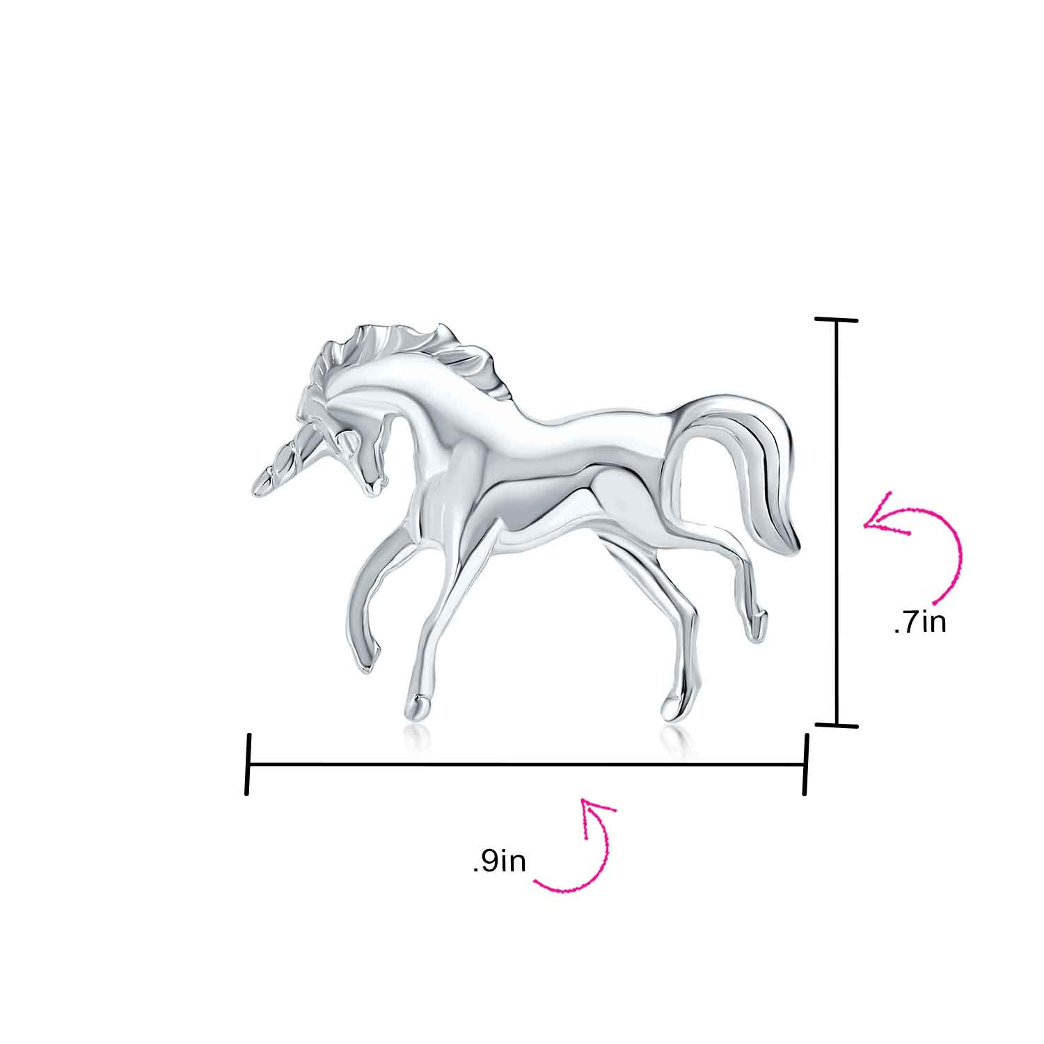 Unique Pegasus Flying Horse Brooche Pin - Magical Unicorn Sterling Silver - Image 4