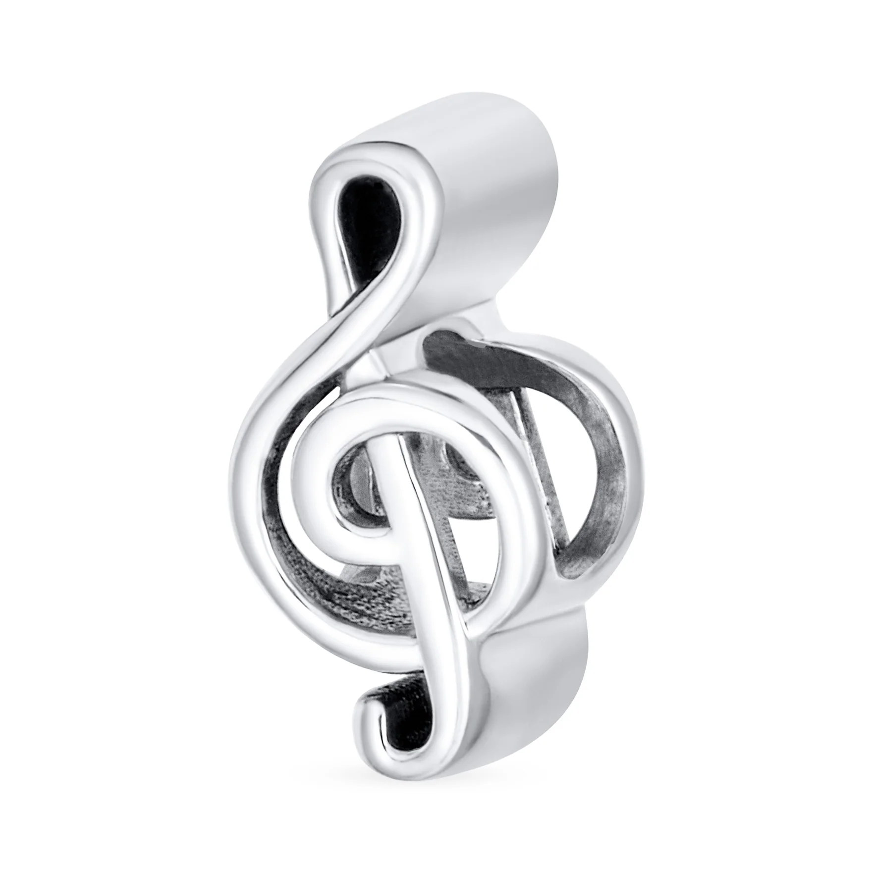 Set of 2 Grand Piano & G Clef Musician Charm Bead Oxidized Sterling Silver - Image 5