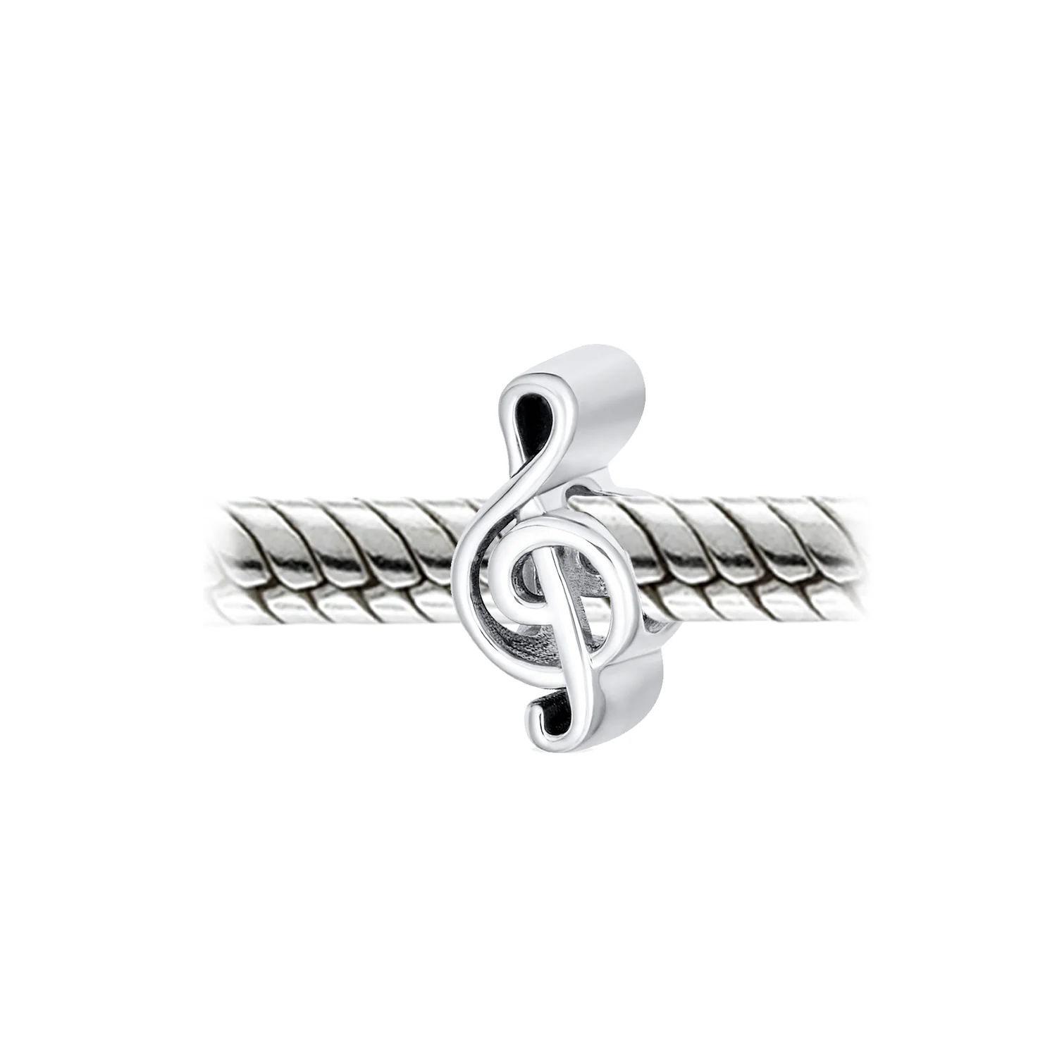 Set of 2 Grand Piano & G Clef Musician Charm Bead Oxidized Sterling Silver - Image 6