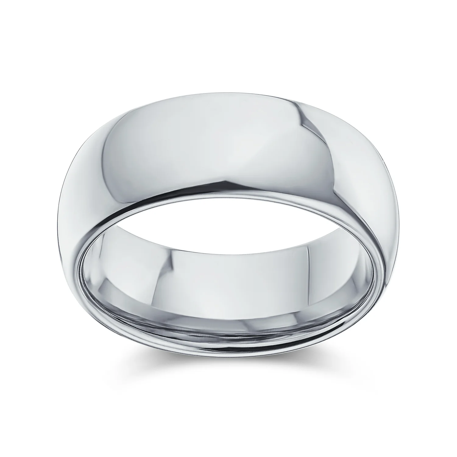 Plain Dome 8MM Wedding Band Ring Black Silver Rose Gold Titanium Comfort Fit - Image 4