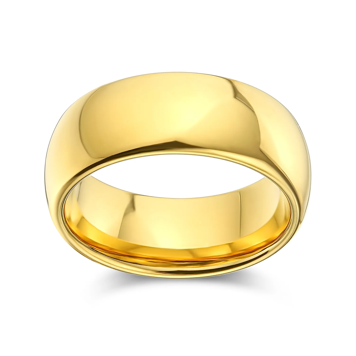 Plain Dome 8MM Wedding Band Ring Black Silver Rose Gold Titanium Comfort Fit - Image 5