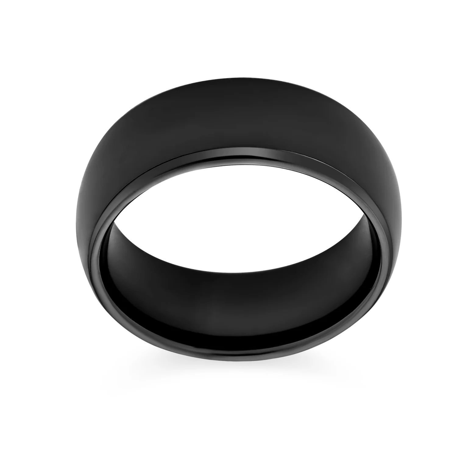Plain Dome 8MM Wedding Band Ring Black Silver Rose Gold Titanium Comfort Fit - Image 6