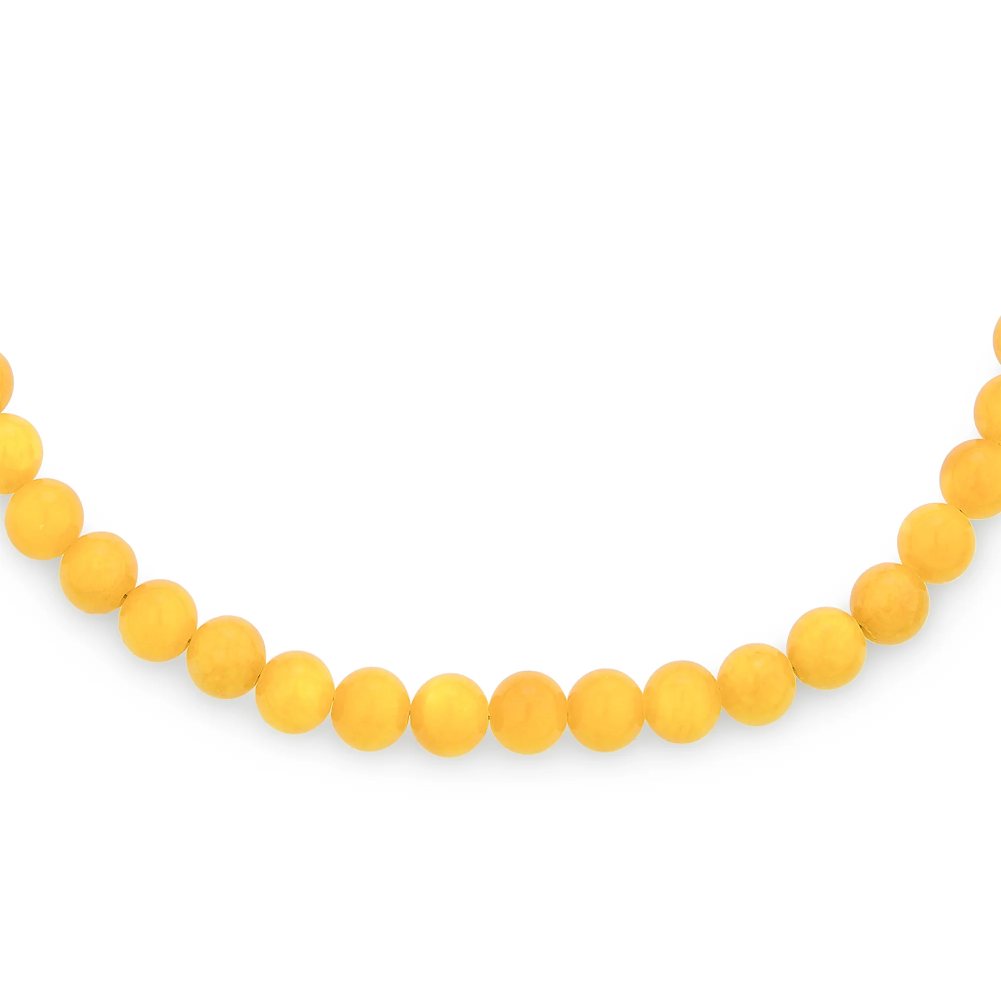 Plain Smooth Western Jewelry Jade Bead Strand Necklace with Silver Toggle Clasp - Image 2